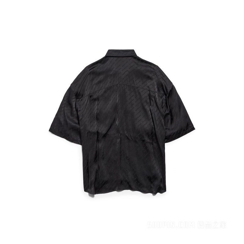 Balenciaga o1bcso1str0326 Stencil Allover Short Sleeve Wrap Blouse Size XS / US 0-2 / IT 36-38 - 2 Thumbnail