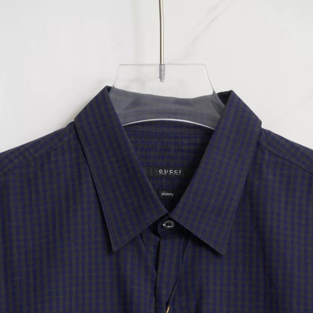 Gucci Gucci Men's Plaid Pocket Shirt Size US M / EU 48-50 / 2 - 2 Thumbnail