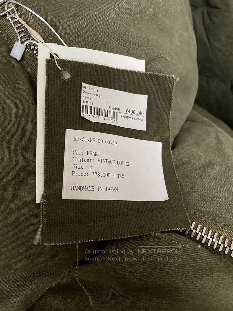 READYMADE Ready Made Military Fabric Down Jacket, Made in Japan, Mil Size US M / EU 48-50 / 2 - 4 Thumbnail