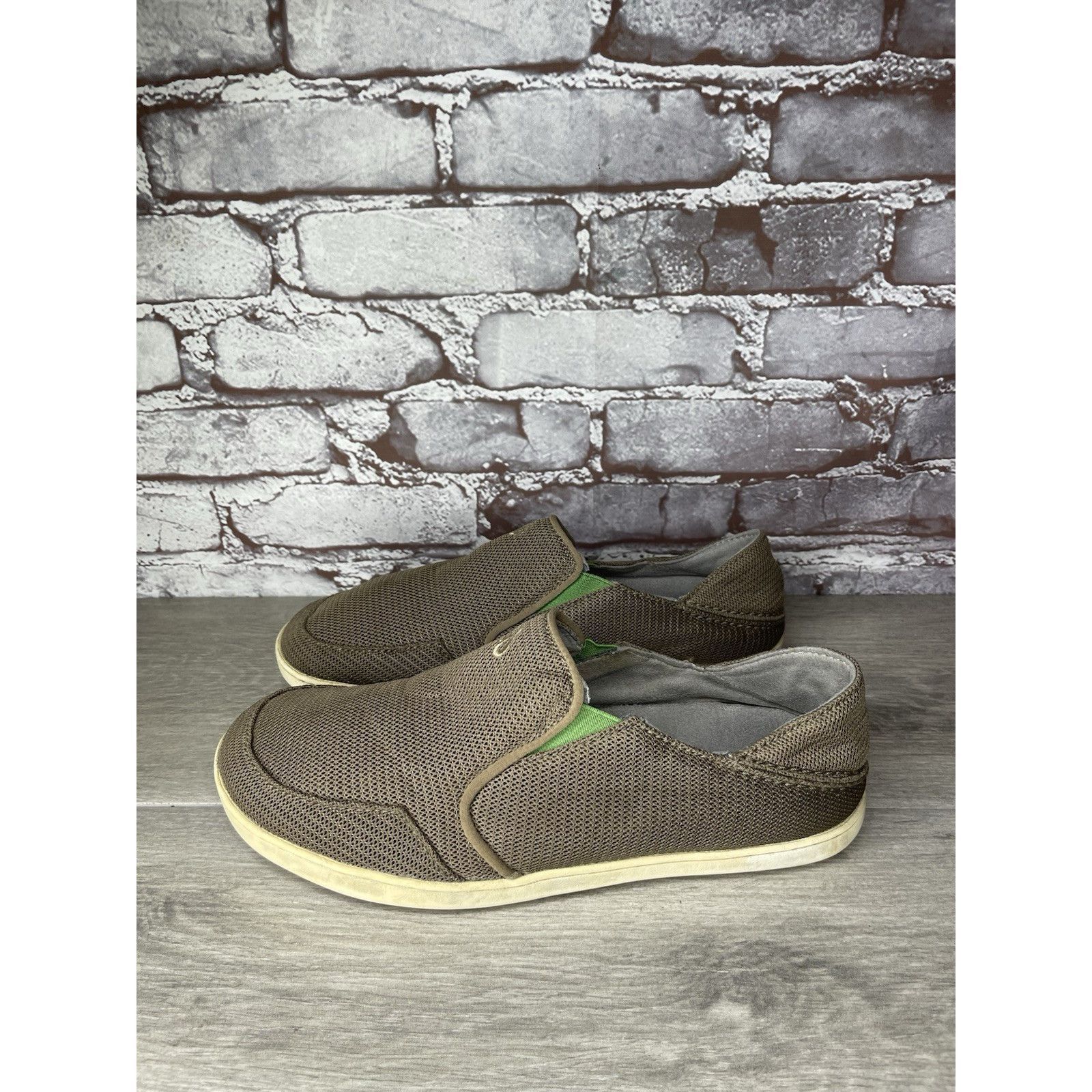Olukai OluKai Brown Nohea Mesh Slip On Loafers Casual Beach Shoes M Size US 8.5 / EU 41-42 - 14 Thumbnail