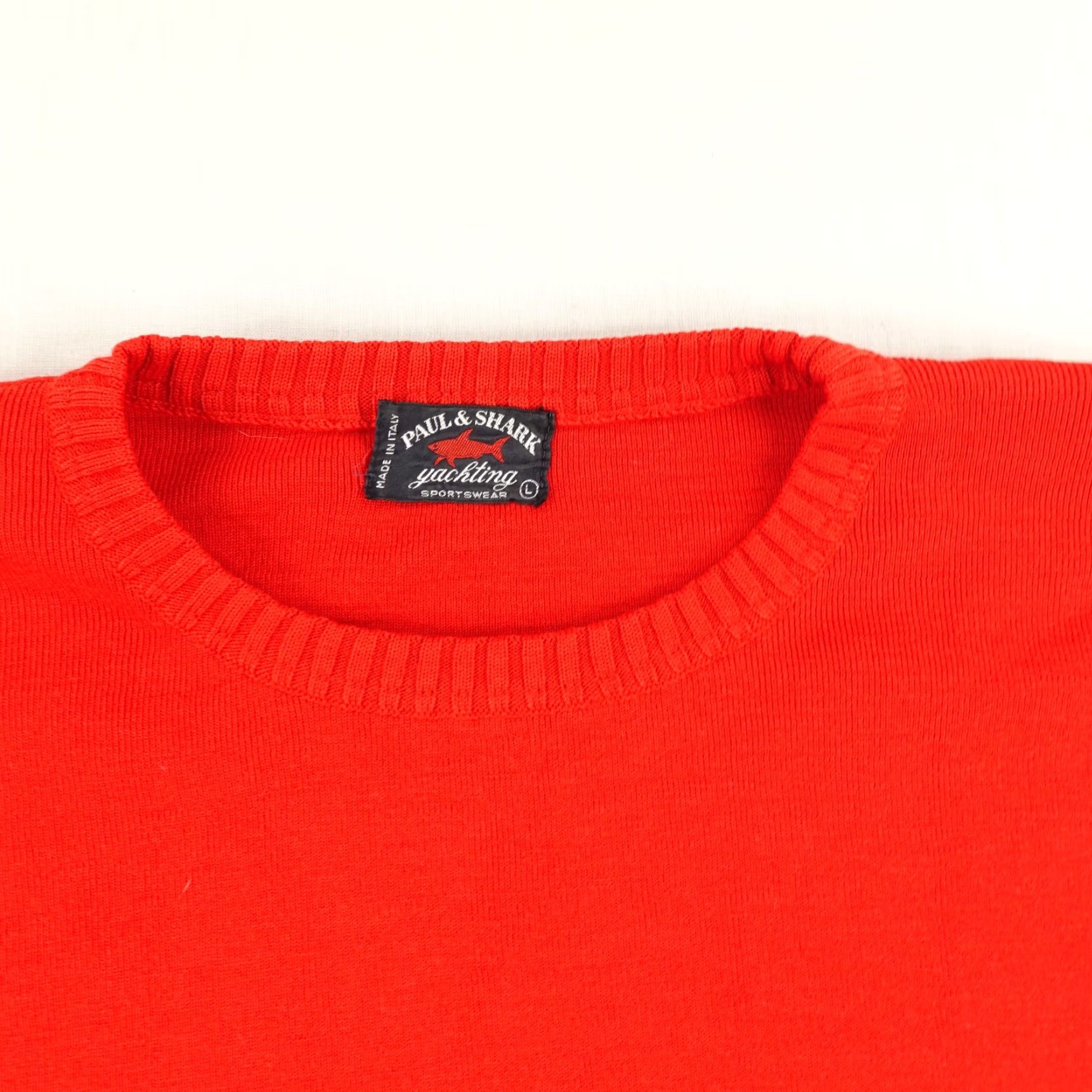 Paul & Shark VINTAGE Paul & Shark Sweater Mens Large Red 80s Pullover Wool Acrylic Knit Crew Neck Logo Size US L / EU 52-54 / 3 - 2 Thumbnail