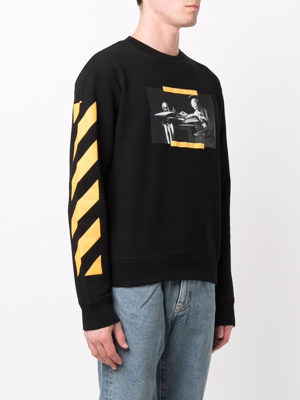 Off-White Black Caravaggio Diagonals Sweatshirt Size US S / EU 44-46 / 1 - 2 Thumbnail