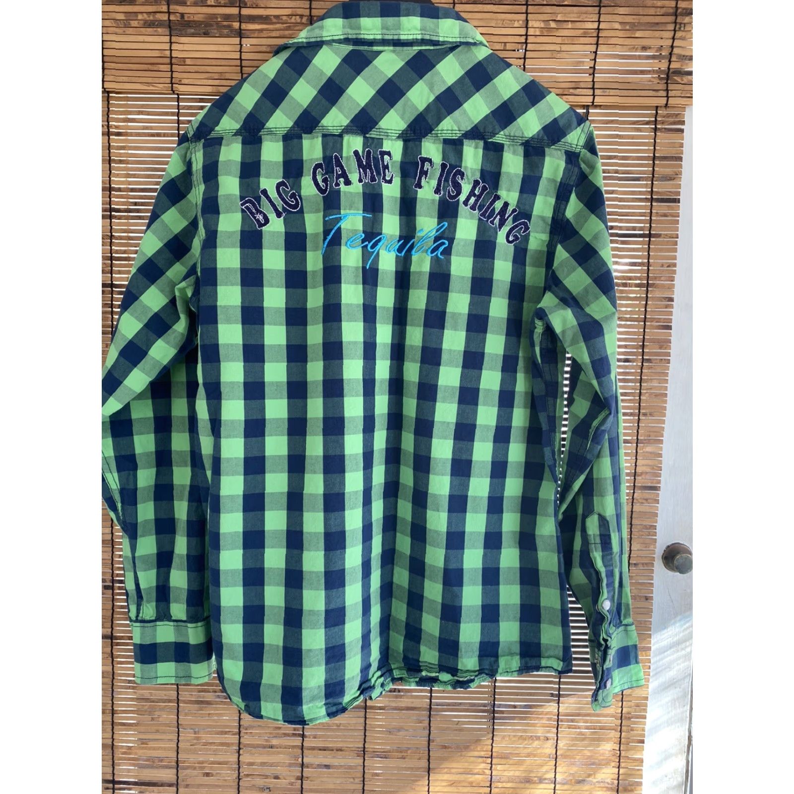 Denime Mens Medium Paper Denim & Cloth Shirt M Tequila Fishing Pearl Snap Size US M / EU 48-50 / 2 - 2 Thumbnail