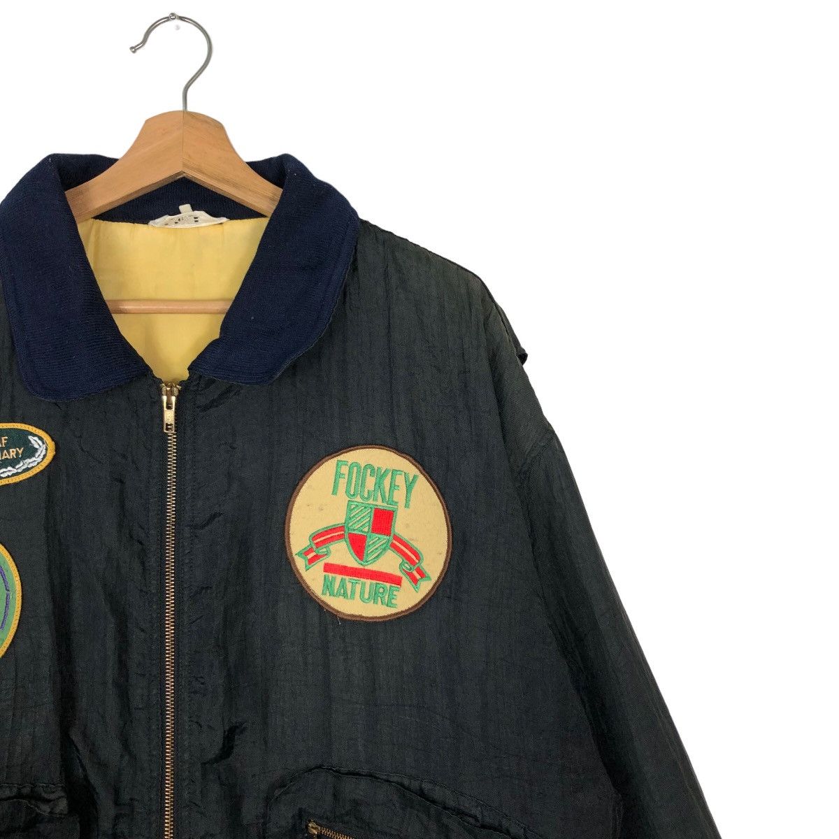 Japanese Brand 🔥90’s VintageBomber Jacket Fockey Nature Big Logo Team Size US M / EU 48-50 / 2 - 6 Thumbnail