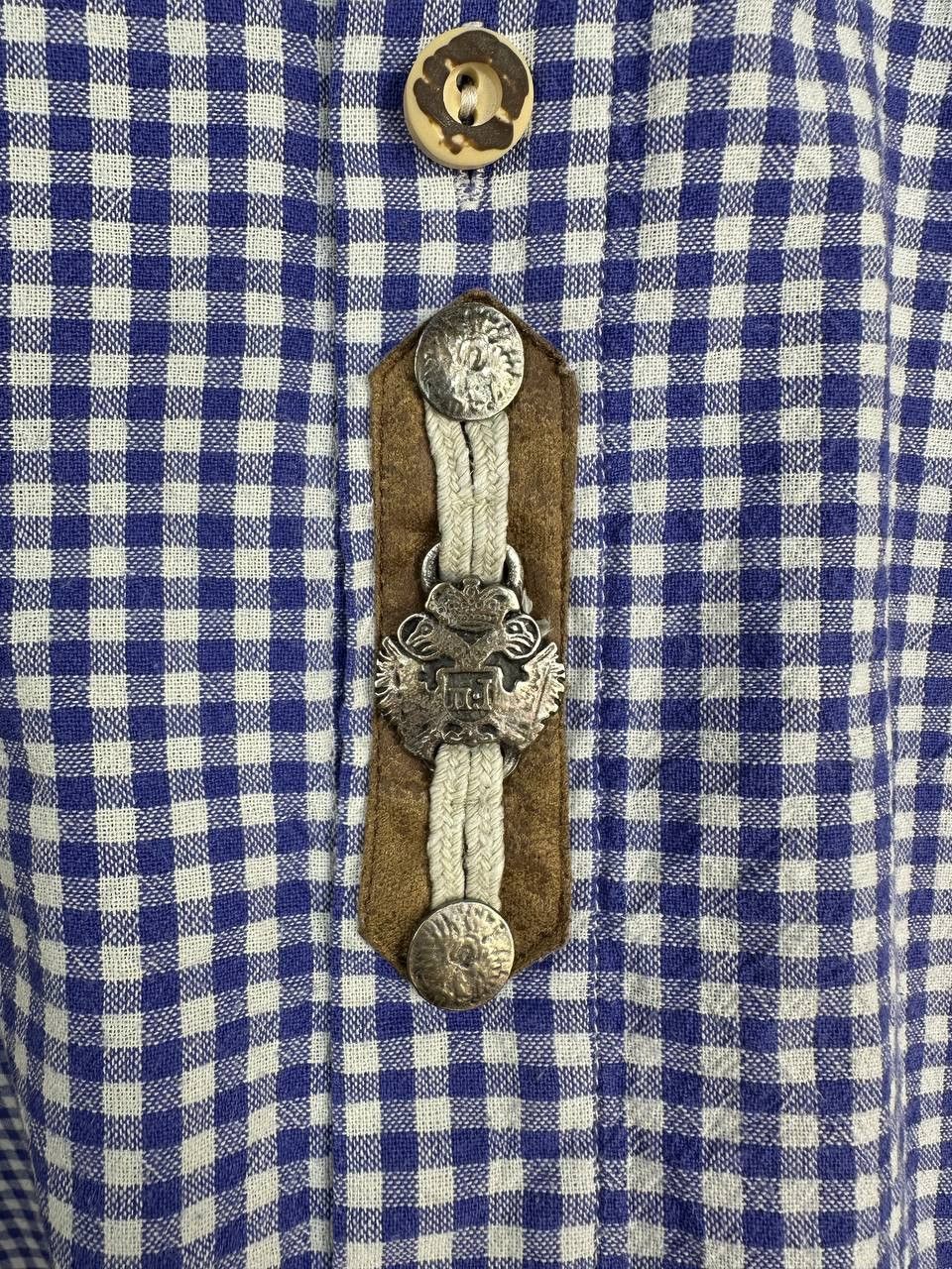 Other OS Trachten Bavarian Gingham Check Shirt Oktoberfest Size US XXL / EU 58 / 5 - 10 Thumbnail