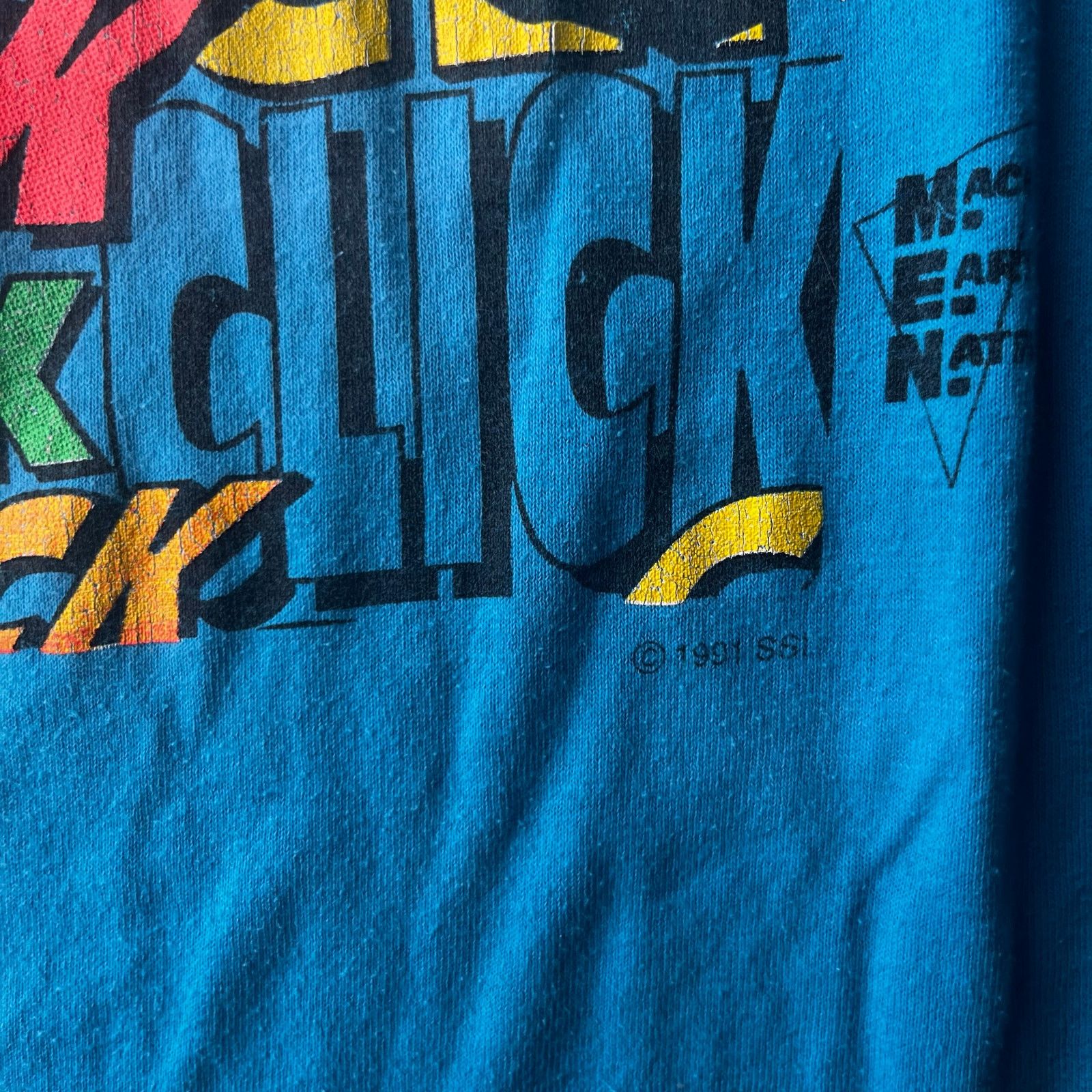 Vintage VINTAGE 1991 SSI MACHO EARTH NATIVES TV CLICK TEE SHIRT XL Size US XL / EU 56 / 4 - 4 Thumbnail