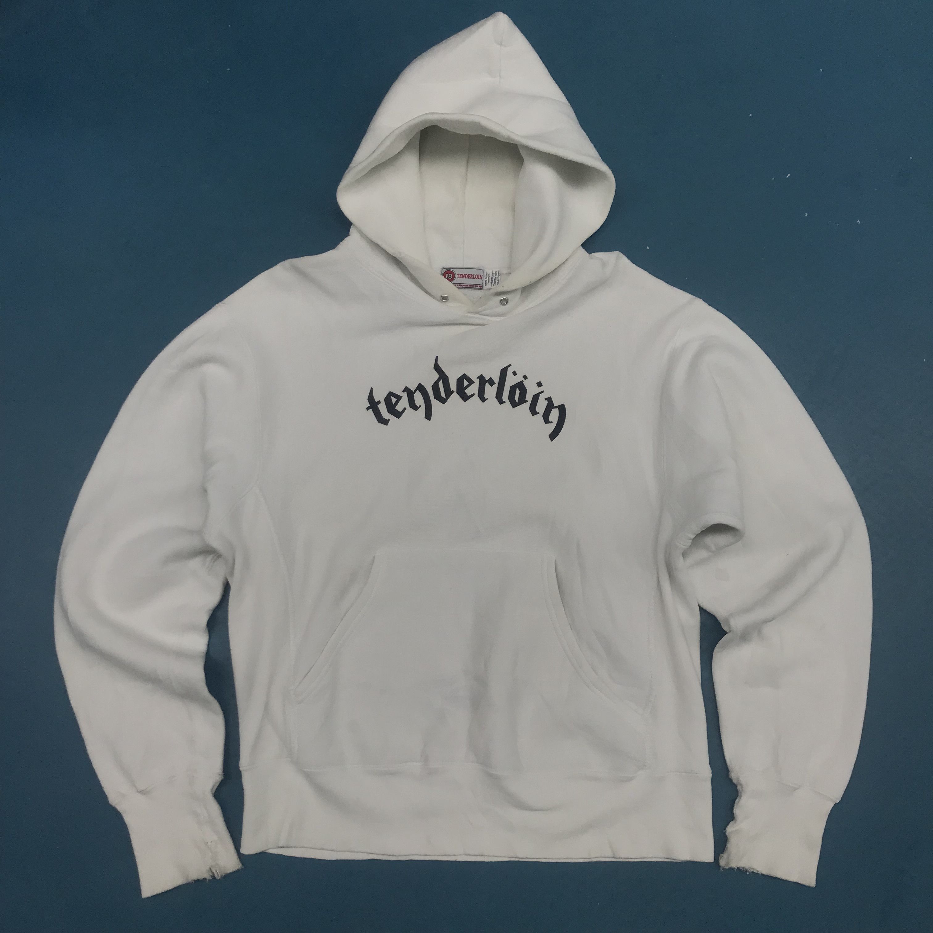 Tenderloin Rare!! Vintage 90s/00s Tenderloin Japan Spellout Hoodie Size US L / EU 52-54 / 3 - 4 Thumbnail