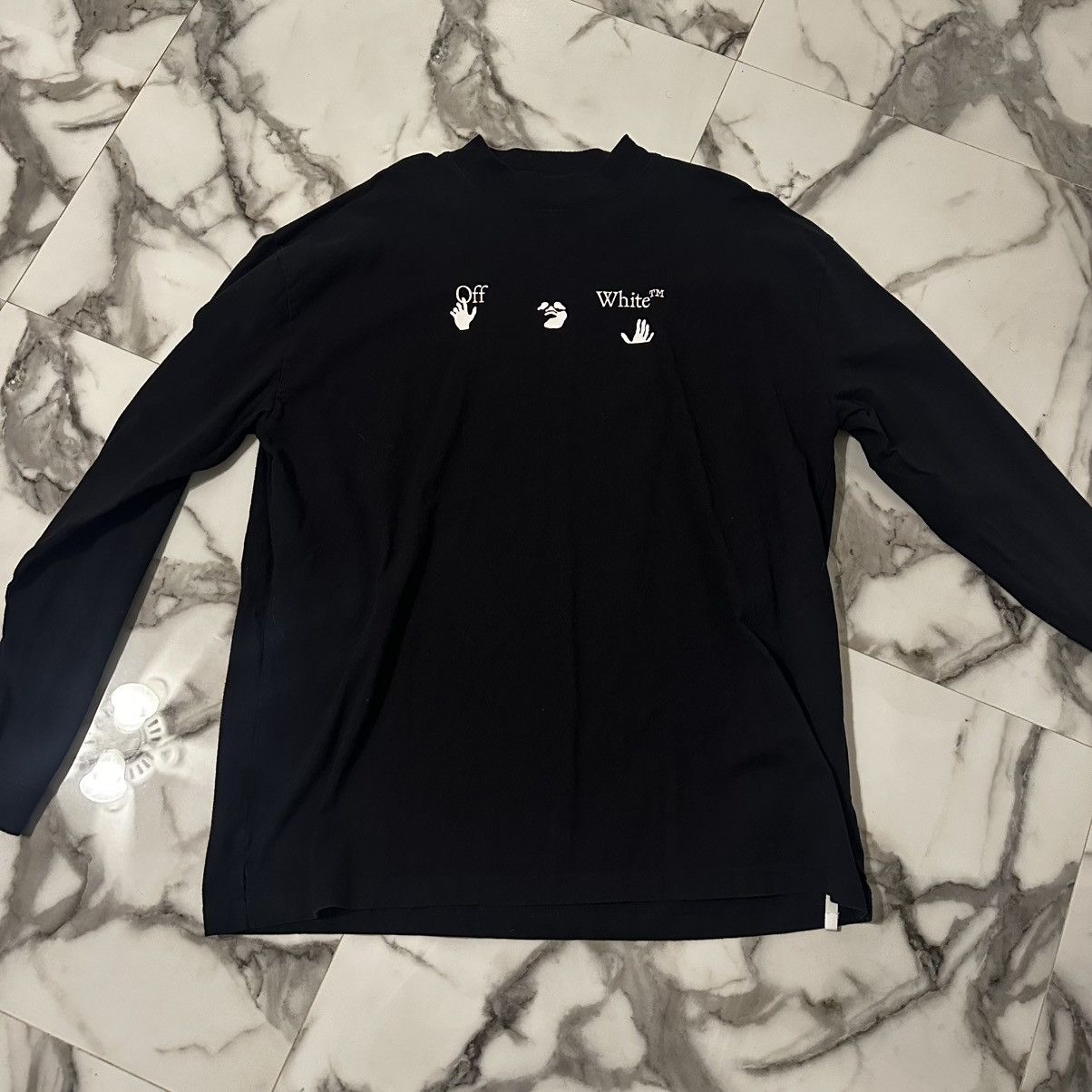 Off-White Off White Mock Neck T Shirt Size US L / EU 52-54 / 3 - 1 Thumbnail