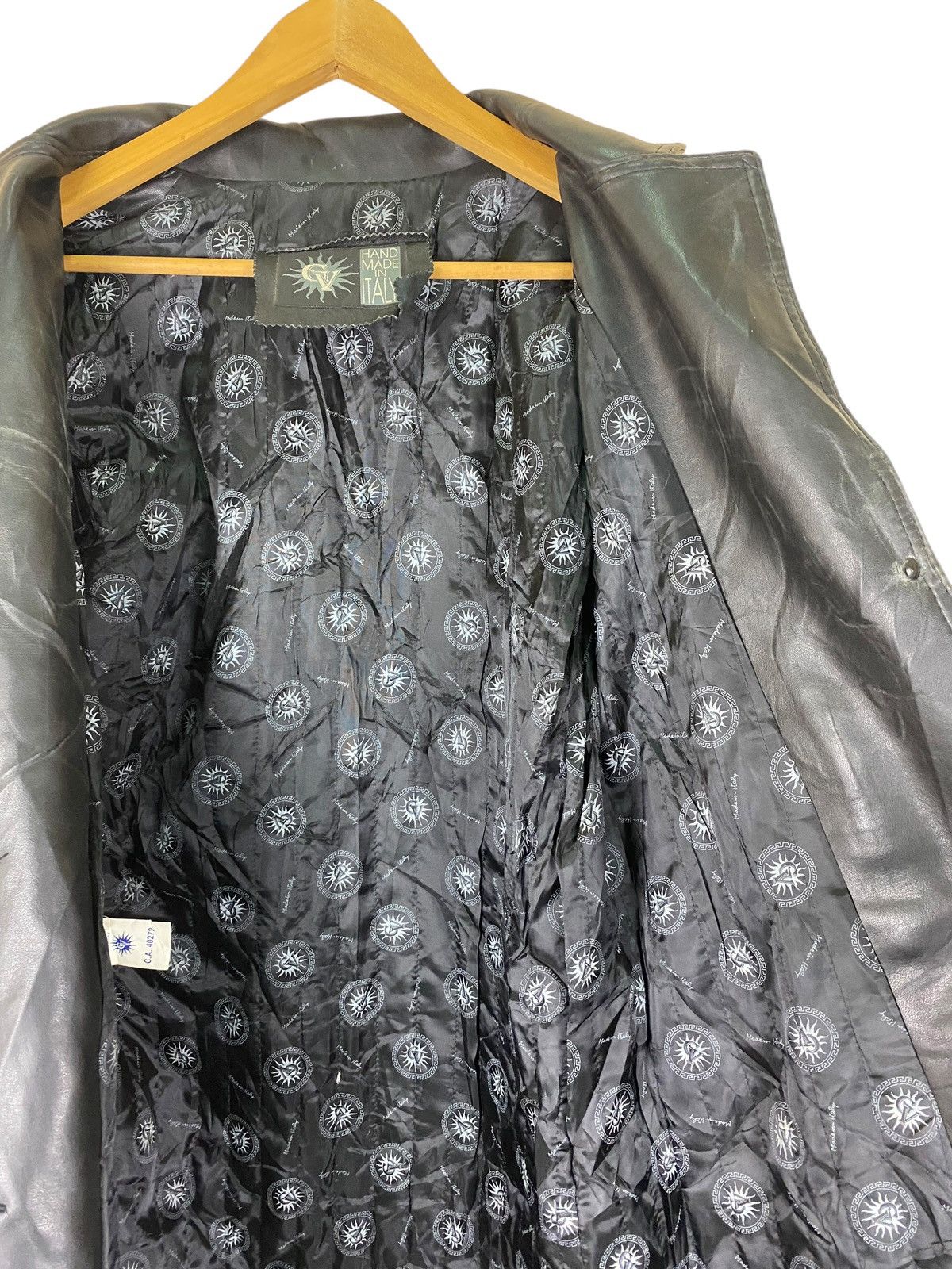 Vintage Vintage GV Italian Designer Long Leather Jacket Size US M / EU 48-50 / 2 - 8 Thumbnail