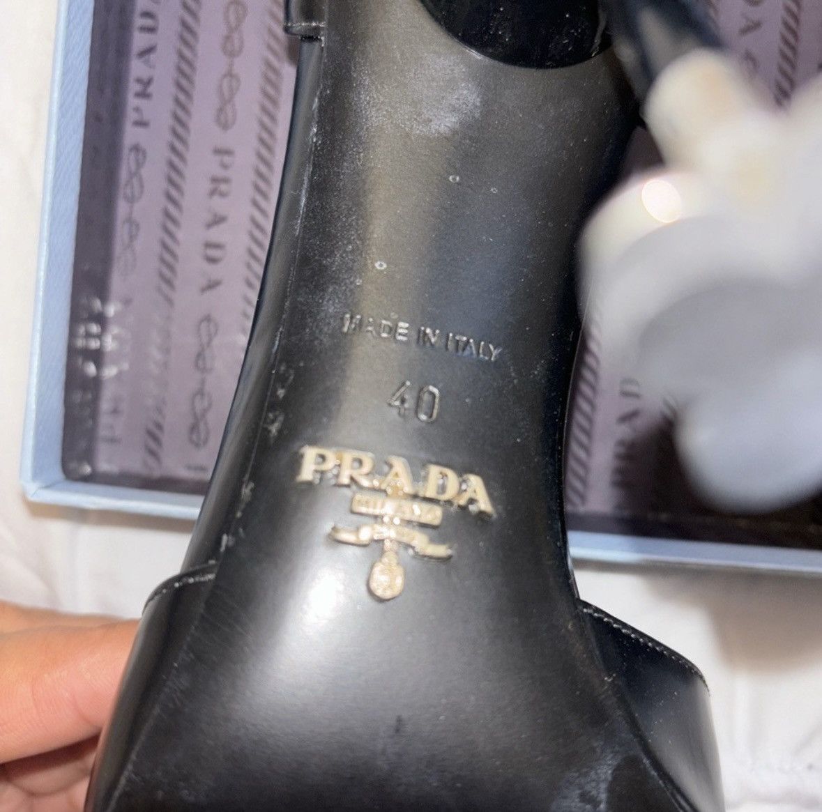 Prada Prada Spazzolato Fior Floral Heels Size US 10 / IT 40 - 8 Thumbnail