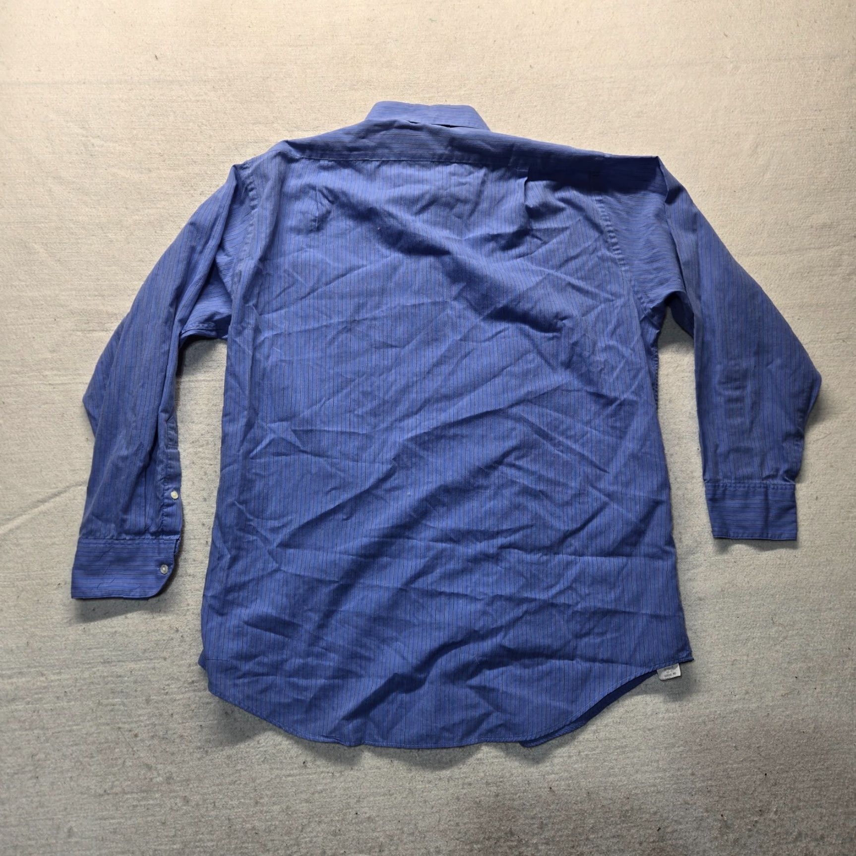 Vintage Barrington Shirt Men 16 Blue Solid Button-Up Long Sleeve Pocket Casual Size US L / EU 52-54 / 3 - 7 Thumbnail