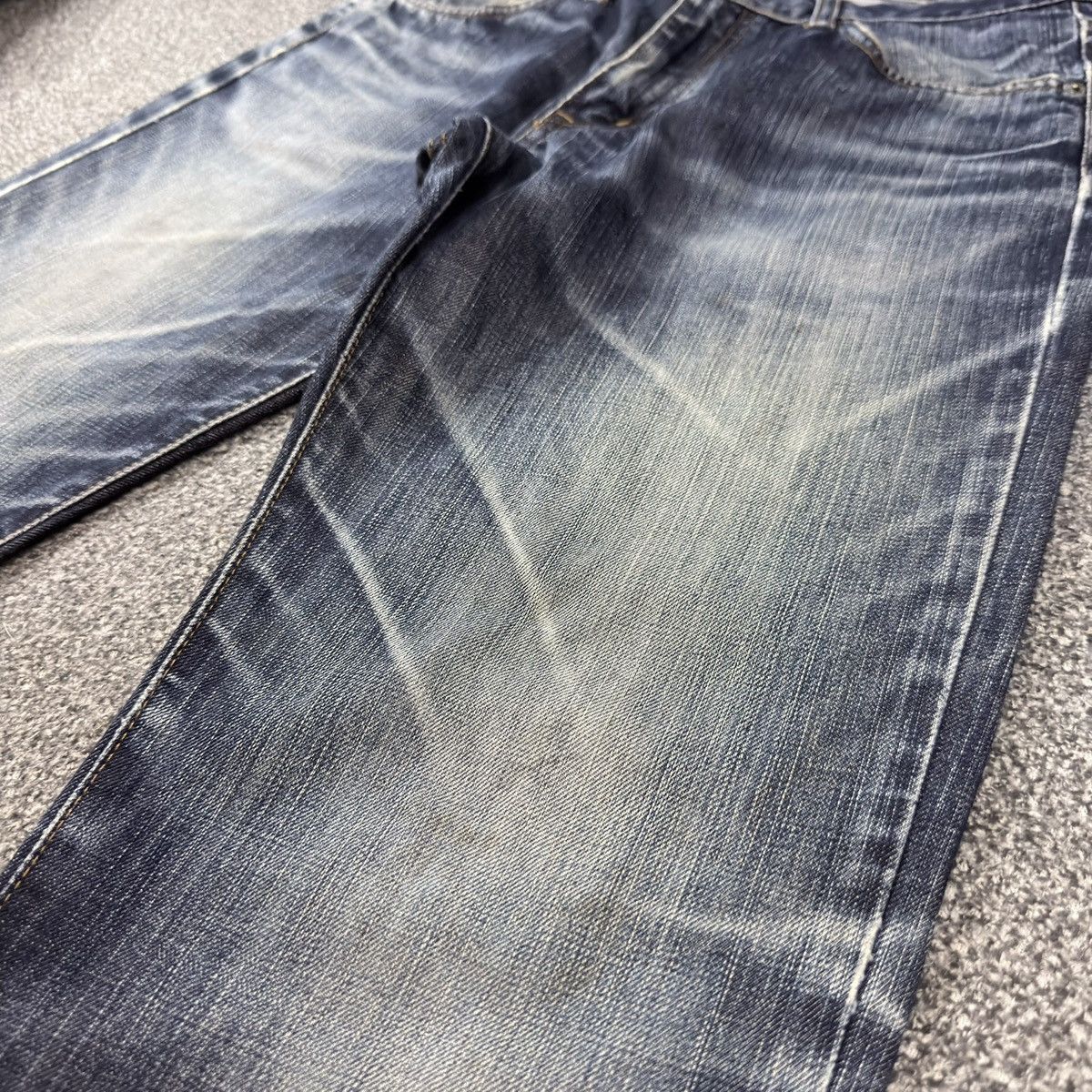 Kapital Vintage Edwin 403 Japanese Denim Distressed Fade Indigo Jean Size US 30 / EU 46 - 5 Thumbnail