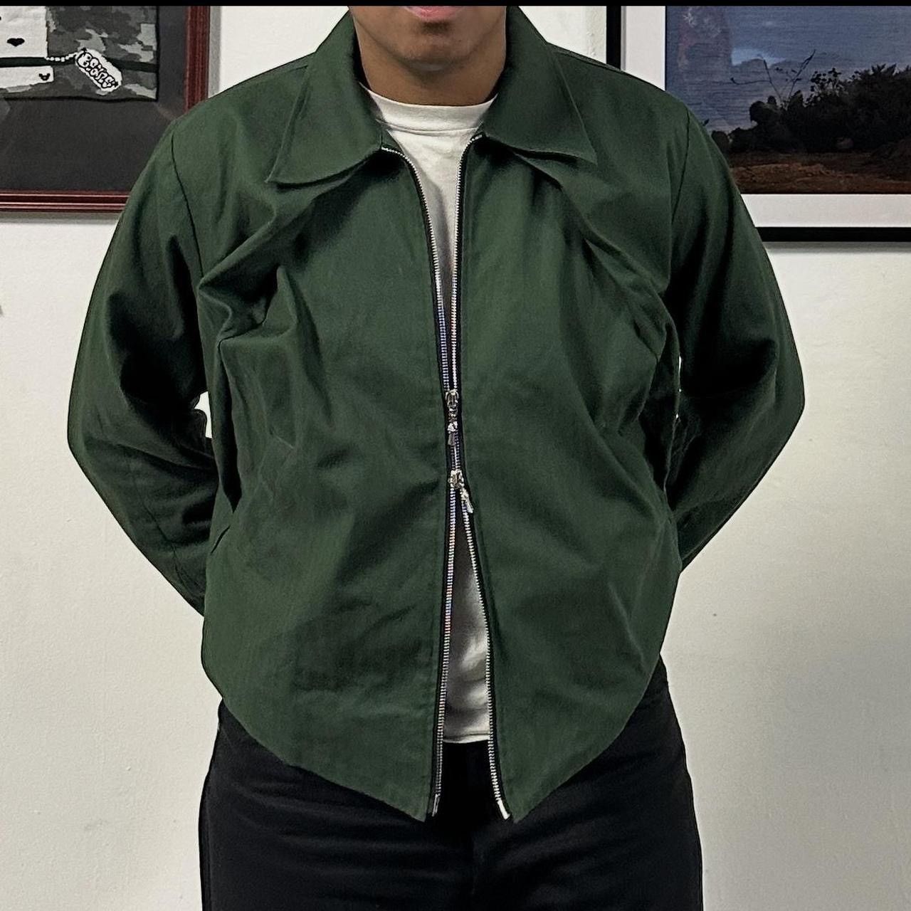 CMMAWEAR Cmmawear Green Crescent Moon Cropped Workwear Jacket Size US L / EU 52-54 / 3 - 8 Thumbnail