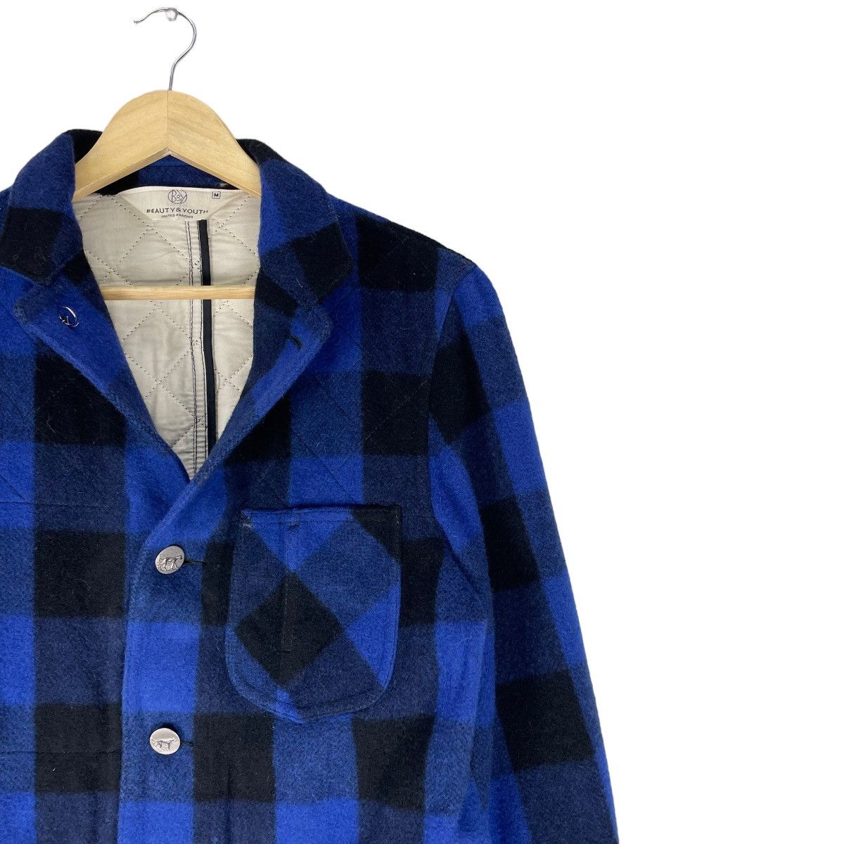 BEAUTY&YOUTH ❄️UNITED ARROWS WOOL BLUE TARTAN FLANNEL JACKET LIKE FILSON Size US M / EU 48-50 / 2 - 3 Thumbnail