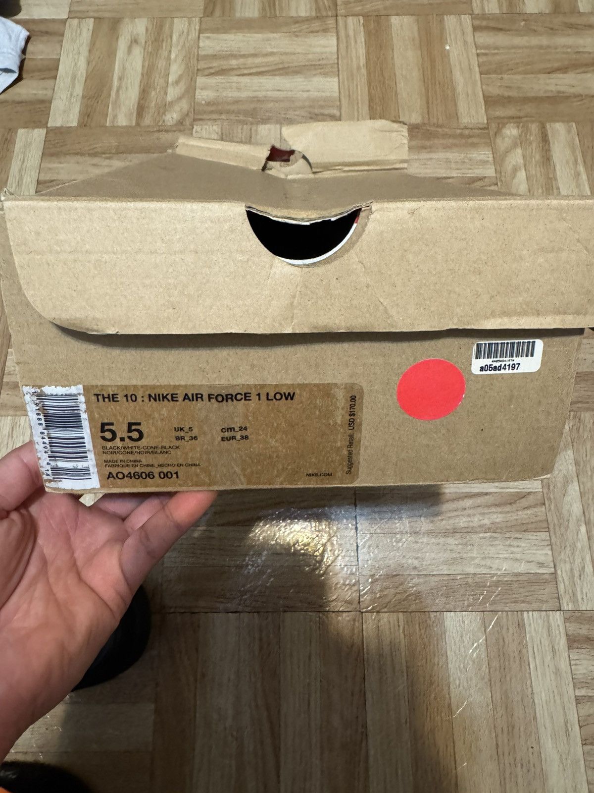 Nike × Off-White Off-White Nike Air Force 1 Black Size US 5.5 / EU 38 - 7 Thumbnail
