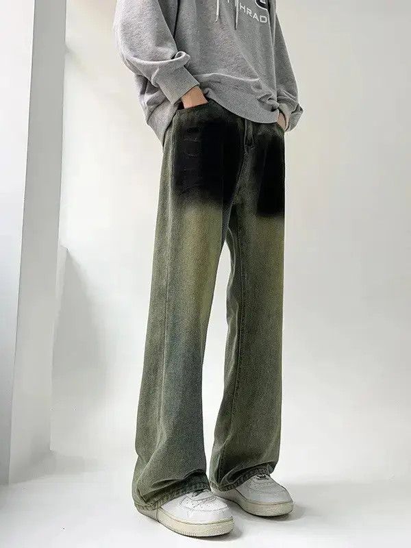 Japanese Brand Retro loose patchwork gradient jeans Size US 32 / EU 48 - 1 Thumbnail