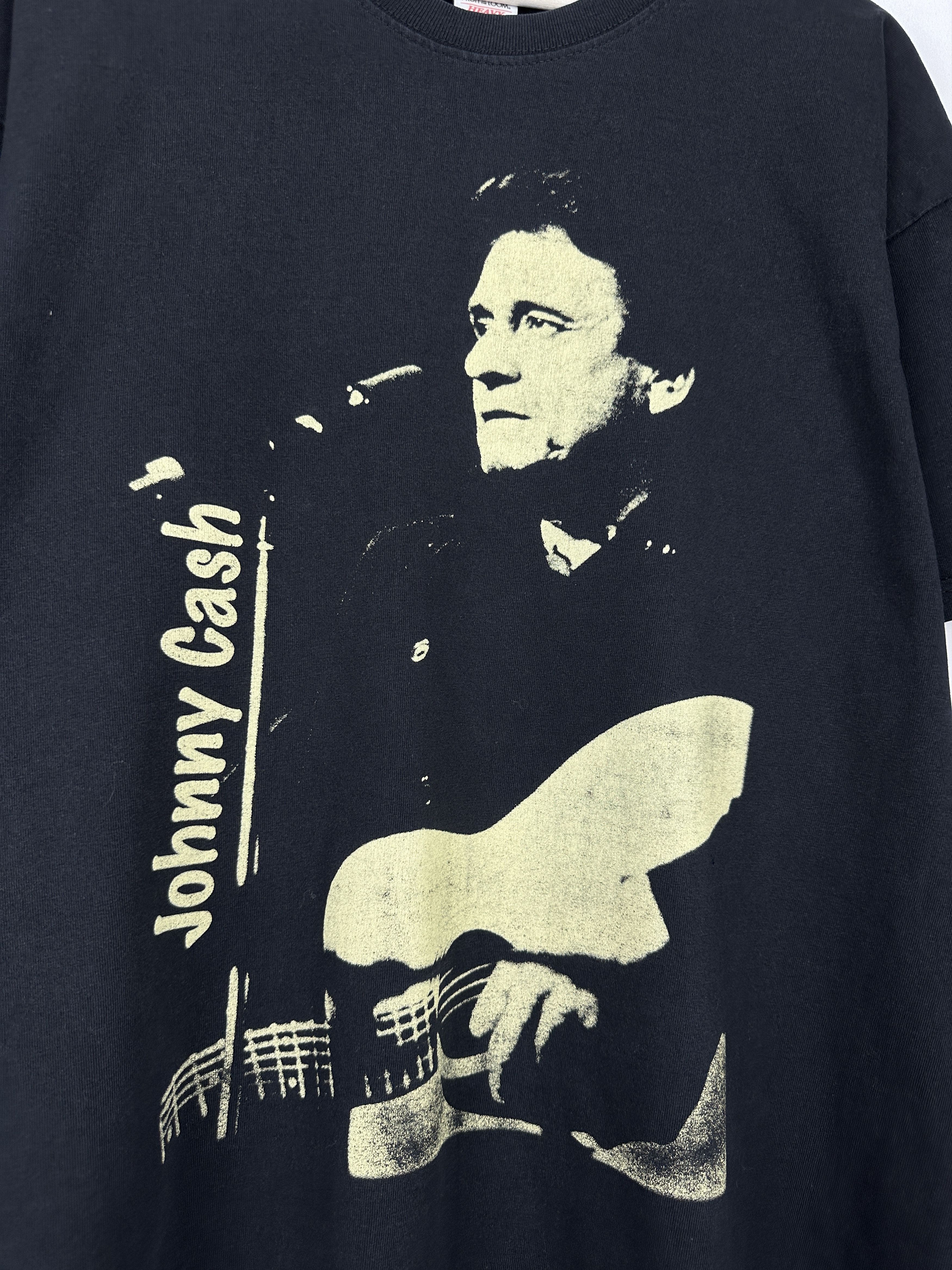 Vintage Vintage Johnny Cash Graphic Band T Shirt Tee Rock Metal 90s Size US XL / EU 56 / 4 - 3 Thumbnail