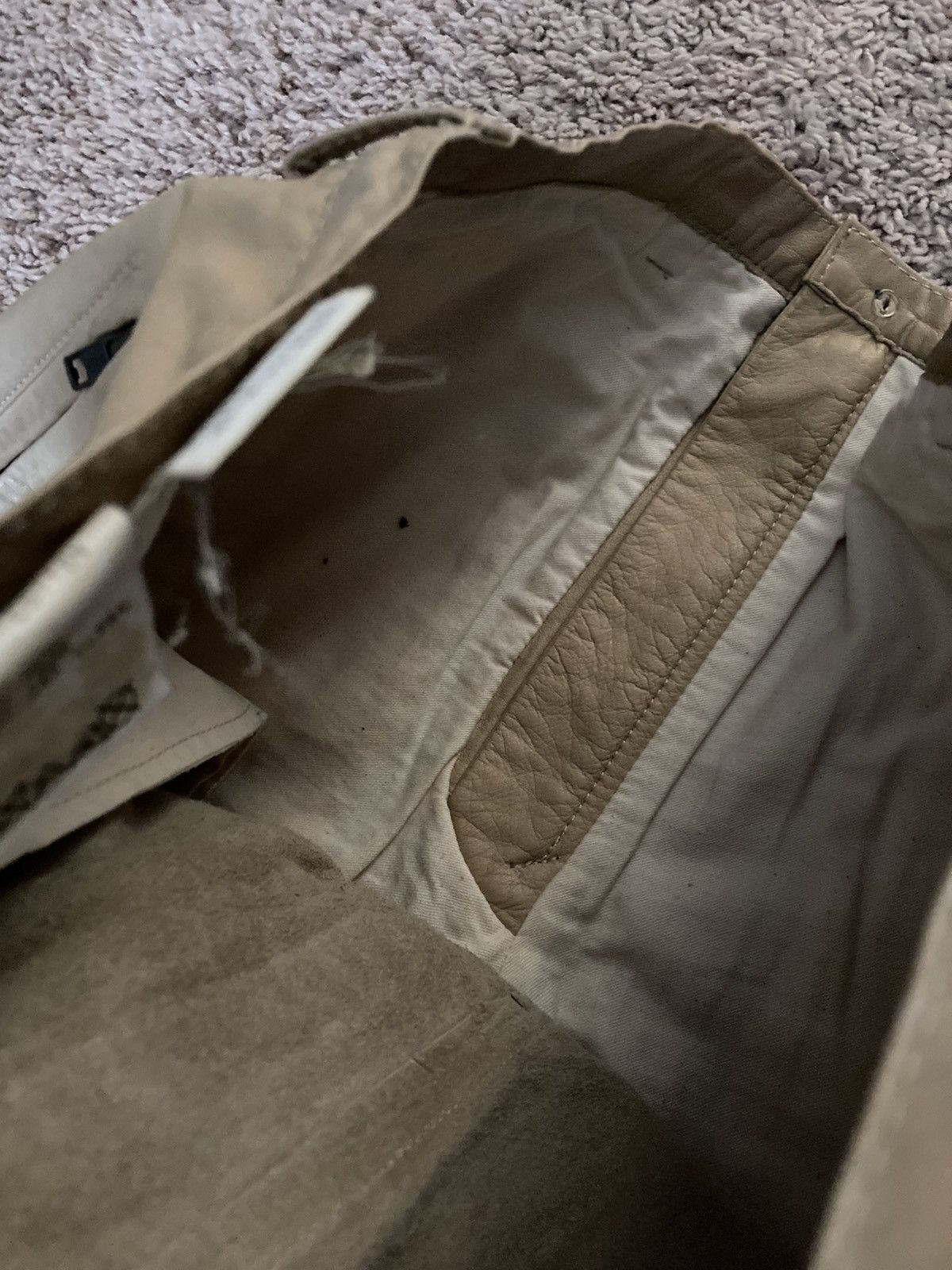 Beauty Beast AW98 Beauty:Beast Tan Leather Cargo Shorts 90s 1998 Size US 32 / EU 48 - 9 Thumbnail