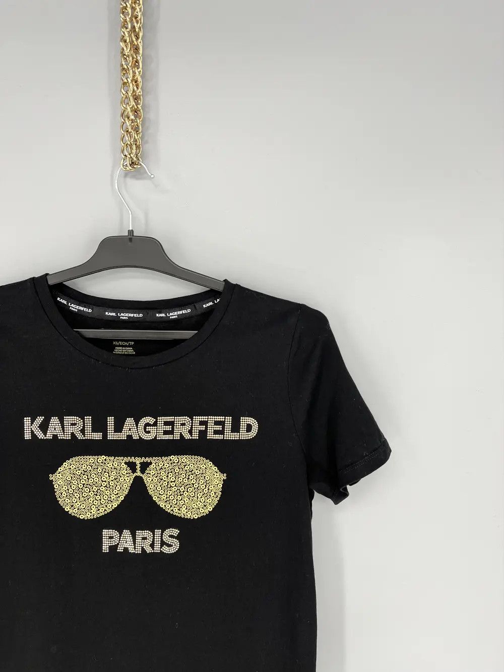 Karl Lagerfeld Karl Lagerfeld Paris BIG Logo T Shirt Black Womens Size xs Size XS / US 0-2 / IT 36-38 - 5 Thumbnail