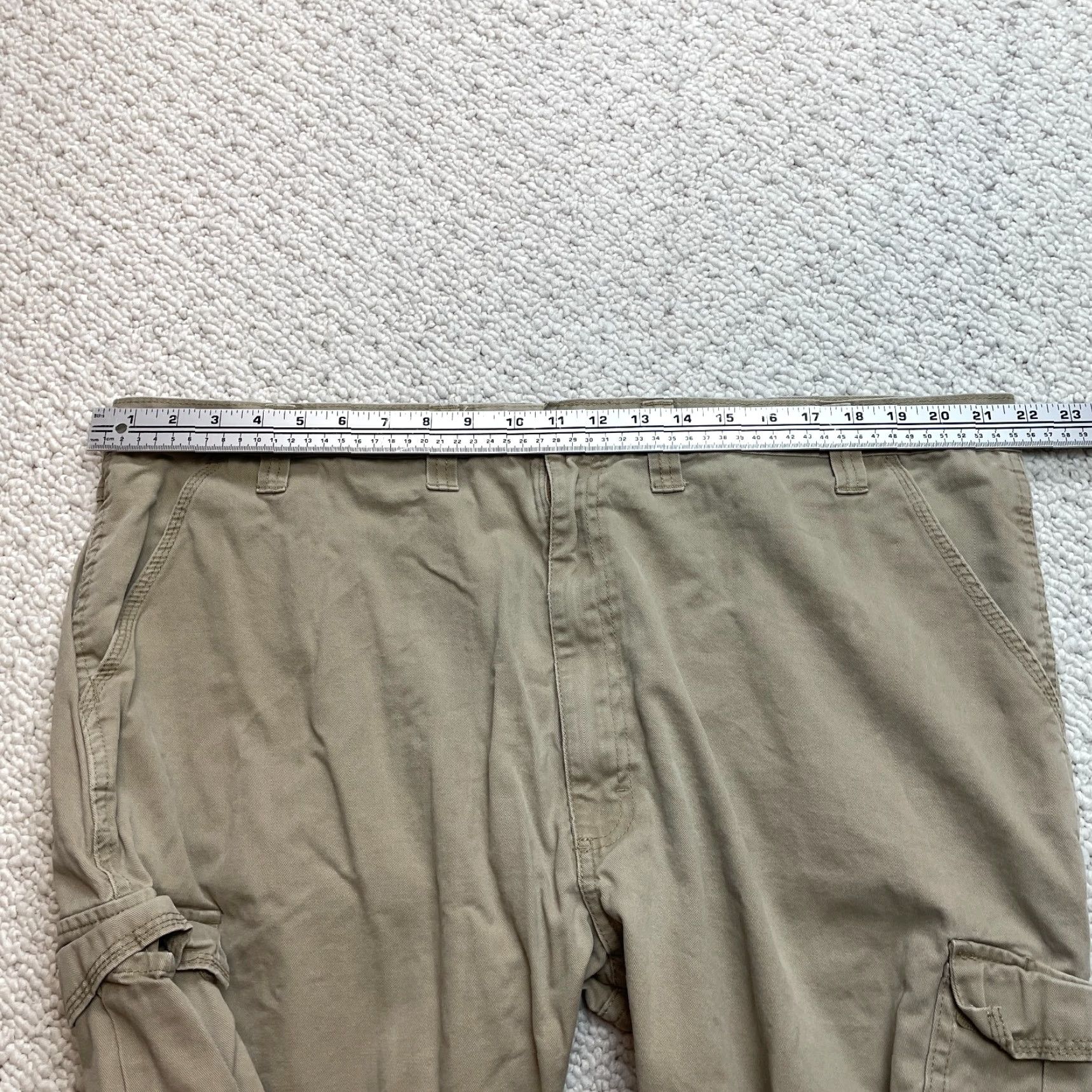 Wrangler Wrangler Cargo Pants Mens 44x30 Brown Biege Kahki High Rise Slacks Cotton Solid Size US 44 / EU 60 - 5 Thumbnail