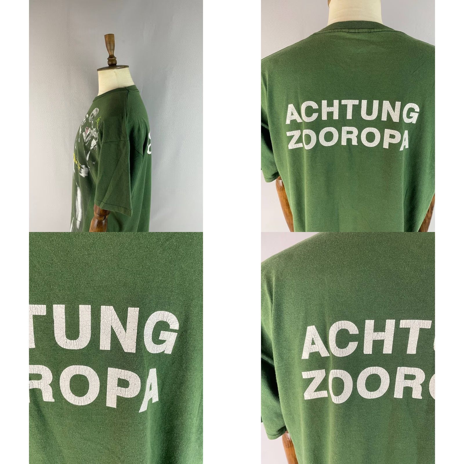Vintage Vintage Screen Stars Mens U2 Zooropa Graphic Shirt Size XL Green Short Sleeve Size US XL / EU 56 / 4 - 9 Thumbnail