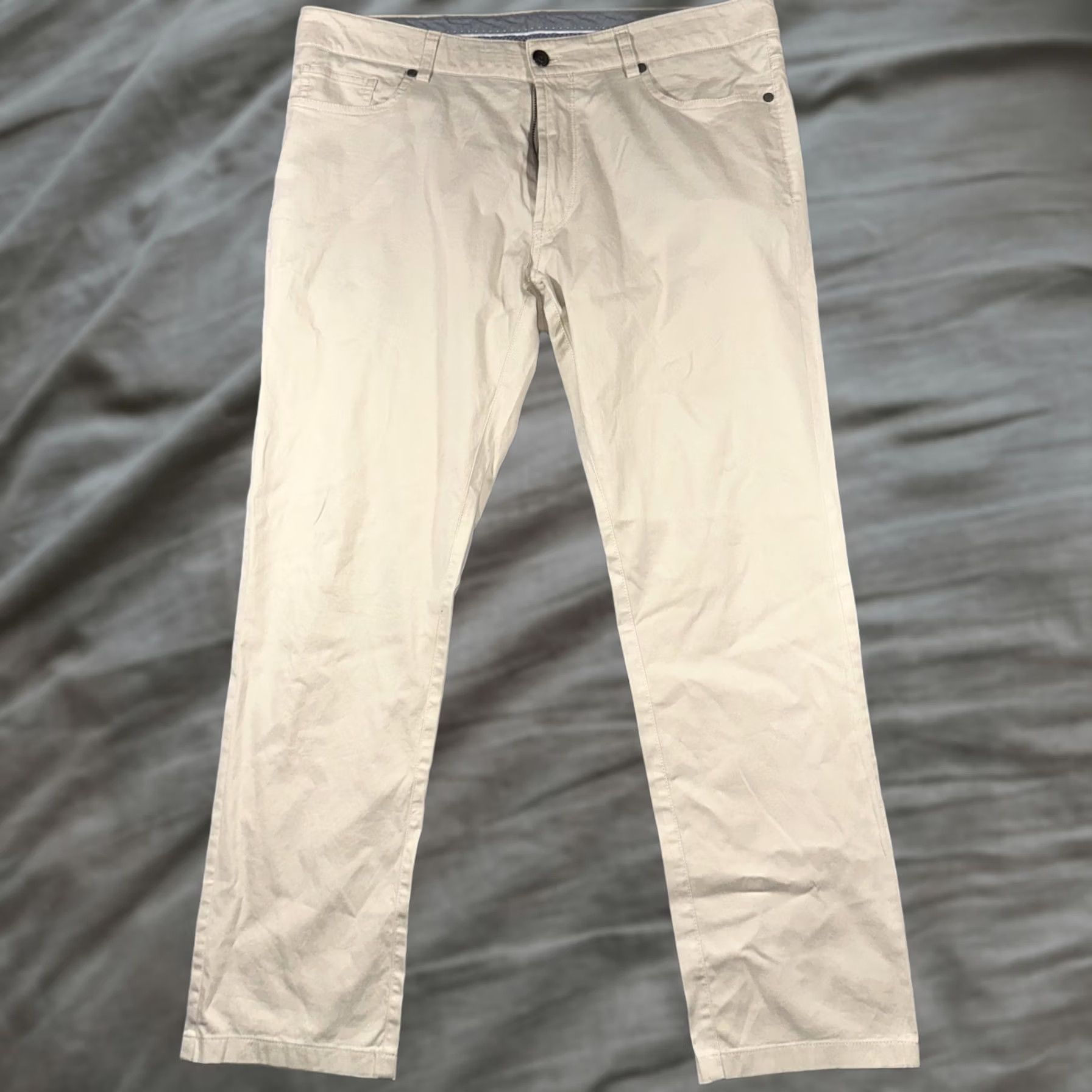 Peter Millar Peter Millar Pants Mens 36 Beige Slim Fit 5-Pocket Chino Cotton Casual Shirt? Size US 36 / EU 52 - 1 Thumbnail