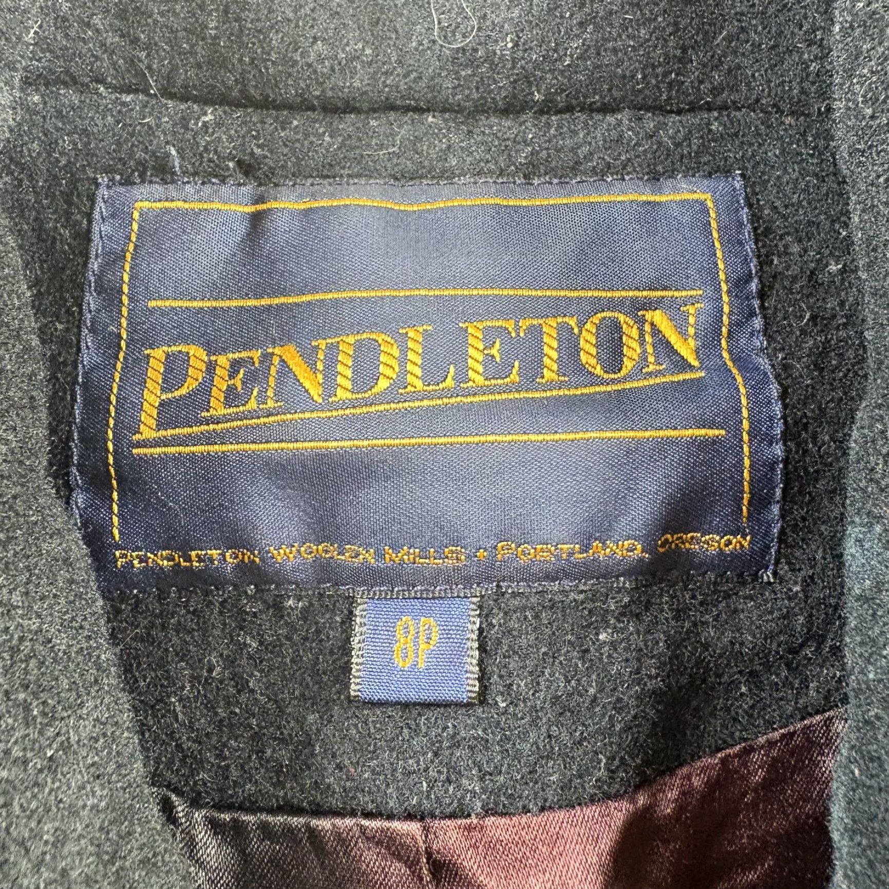 Pendleton VINTAGE Pendleton Coat Womens 8P Black Wool Blend Peacoat Double Breasted Winter Classic Size M / US 6-8 / IT 42-44 - 4 Thumbnail