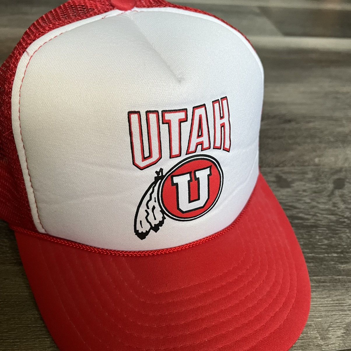 Vintage Vintage 1990s University of Utah Utes College Trucker Hat Size ONE SIZE - 2 Thumbnail