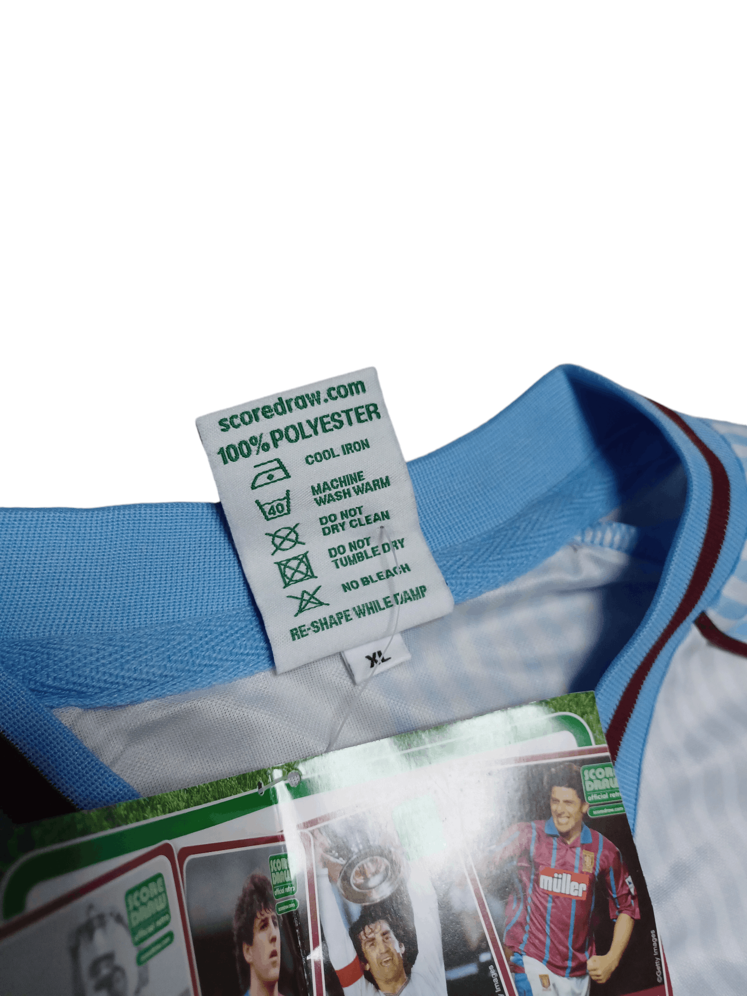 Other ASTON VILLA SCORE DRAW 80S STYLE VINTAGE JERSEY Size US XL / EU 56 / 4 - 5 Thumbnail