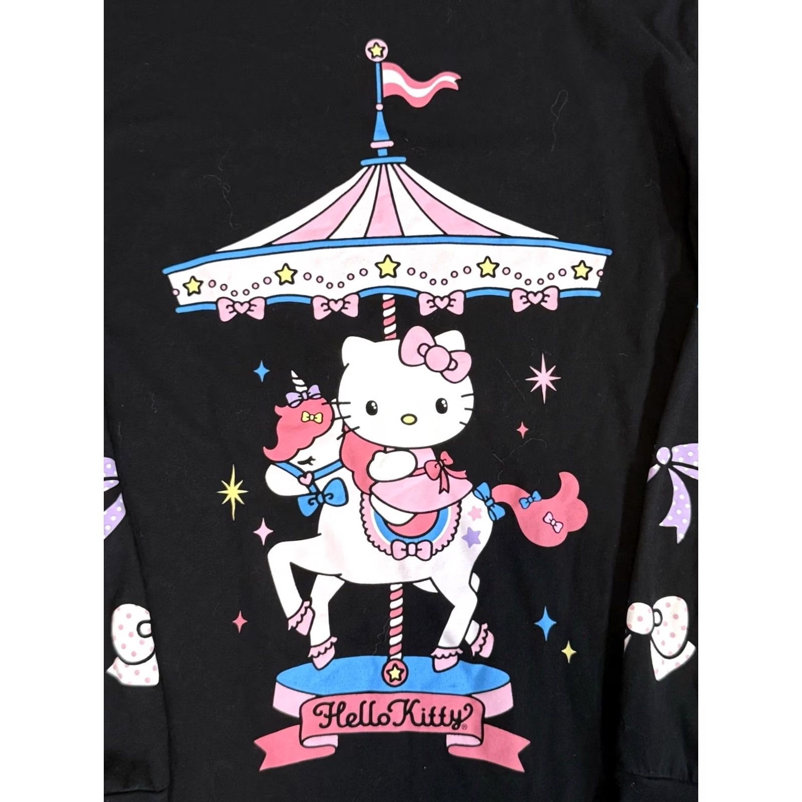 Dolls Kill Dolls Kill x Sanrio Hello Kitty Longsleeve Shirt Medium Cute Japan Anime Womens Black Size M / US 6-8 / IT 42-44 - 3 Thumbnail