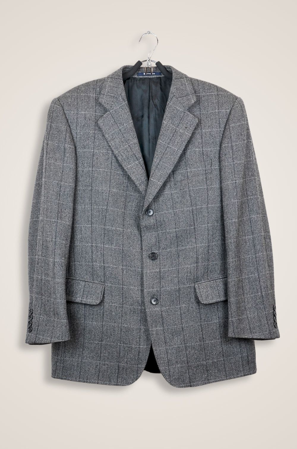 Burberry Burberrys Vintage Wool Blazer – Herringbone Check – Size 50 Size 40R - 1 Thumbnail