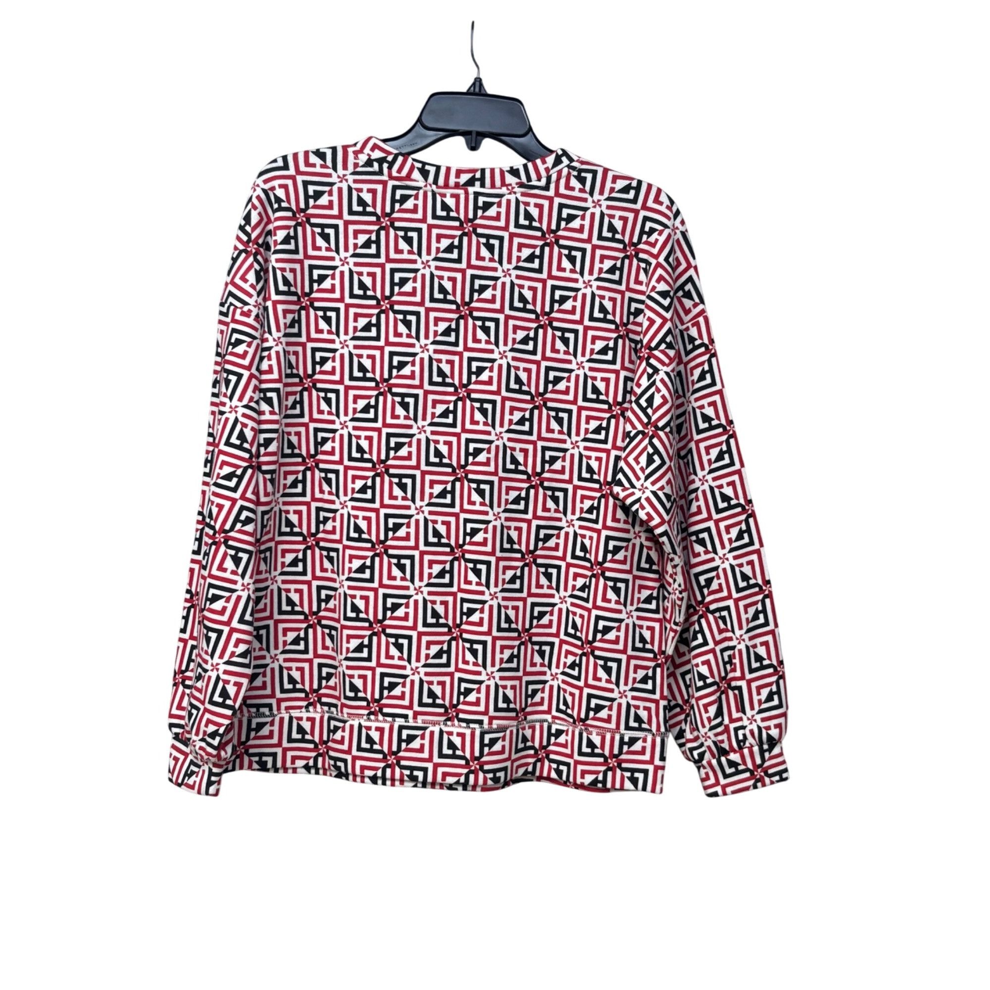 Liz Claiborne Liz Claiborne Women’s Printed V-neck Bishop Sleeve Sweatshir Size L / US 10 / IT 46 - 12 Thumbnail