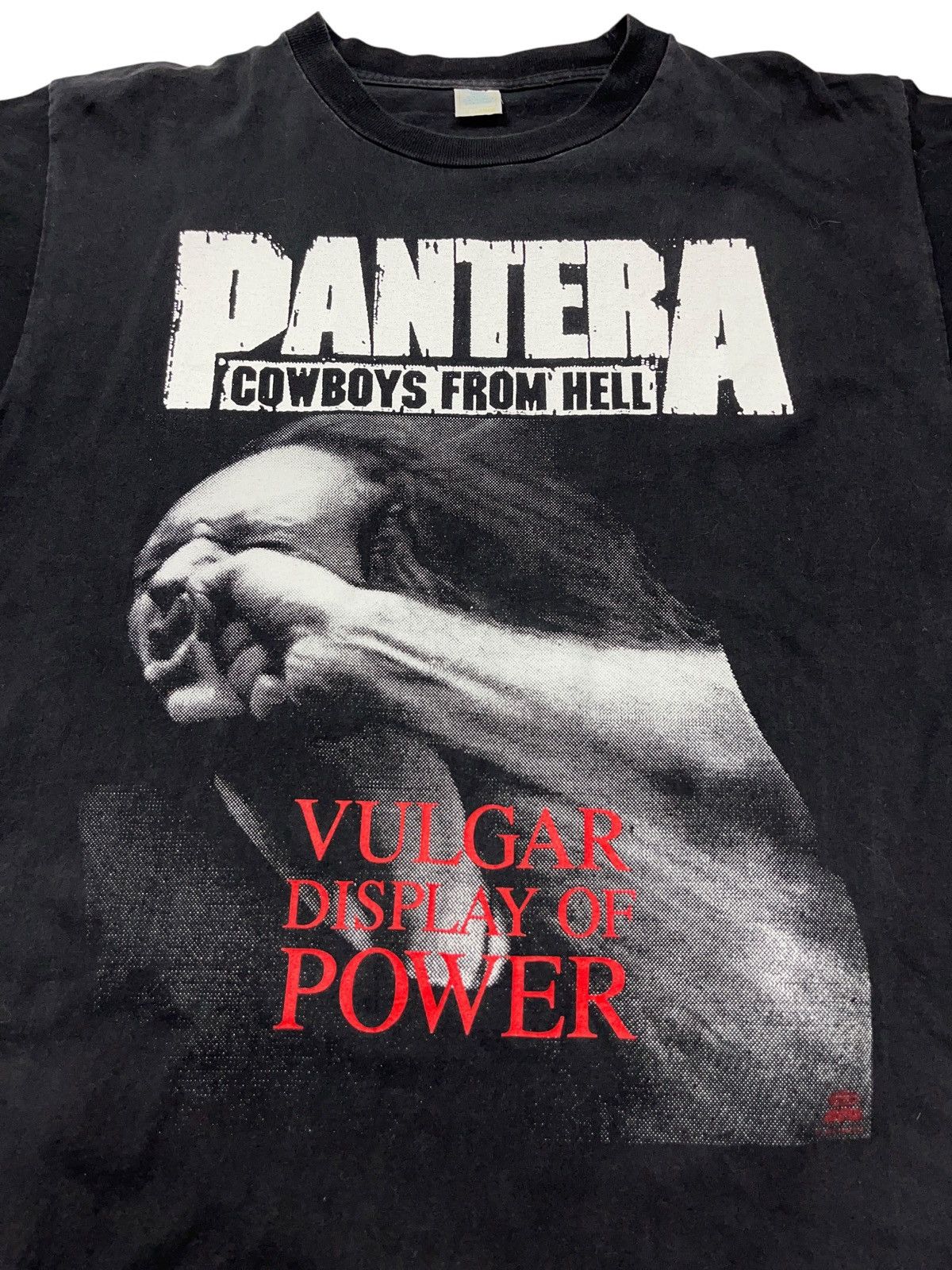 Band Tees Vintage 1992 Pantera Cowboys From Hell Vulgar Display Power Size US XL / EU 56 / 4 - 7 Thumbnail