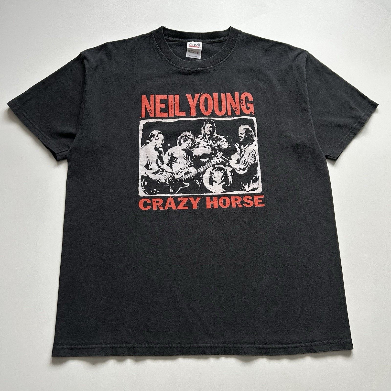 Vintage Neil Young T-Shirt Large Crazy Horse 2003 Band Tee