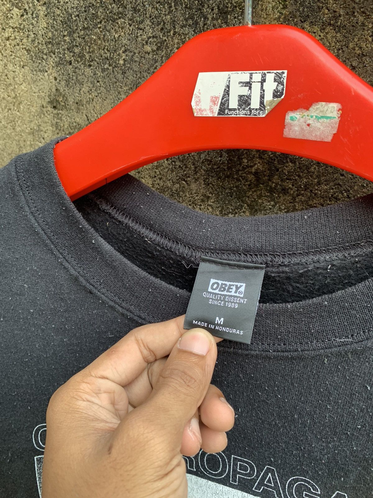 Japanese Brand × Obey Y2K OBEY PROPAGANDA DISSENT AND DESIRE SWEATSHIRT Size US M / EU 48-50 / 2 - 5 Thumbnail