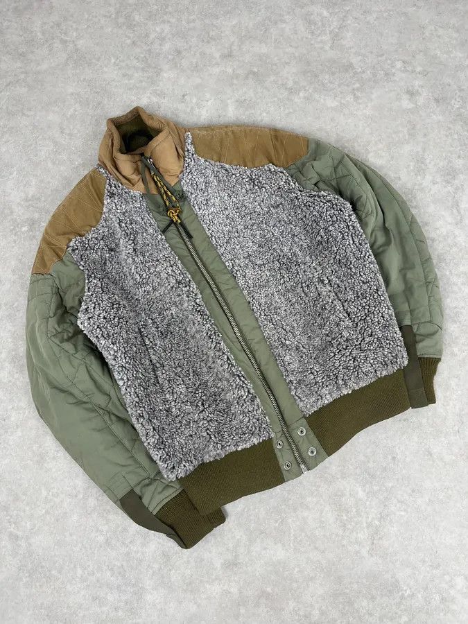 Diesel 2010s Diesel Hybrid Army Faux Fur Bomber Jacket Size US M / EU 48-50 / 2 - 4 Thumbnail