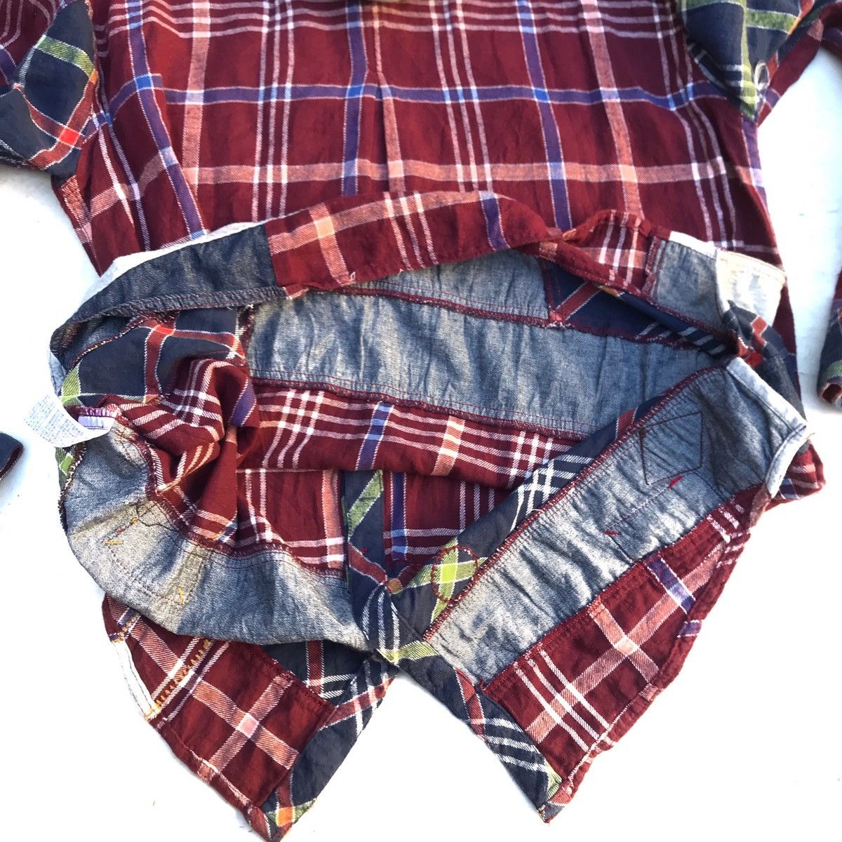 Flannel × Hysteric Glamour × Japanese Brand Vintage Drugs Store Japan checkered Flannel Patchwork Size US L / EU 52-54 / 3 - 10 Thumbnail