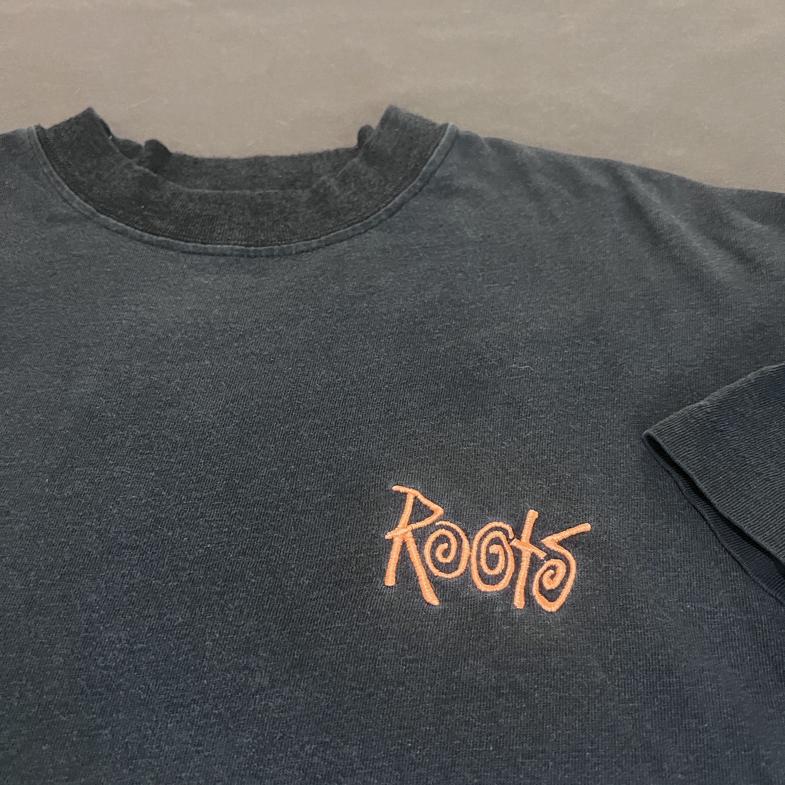 Vintage Vintage 90s Roots Skateboards Tee Faded Single Stitch Size US L / EU 52-54 / 3 - 1 Thumbnail