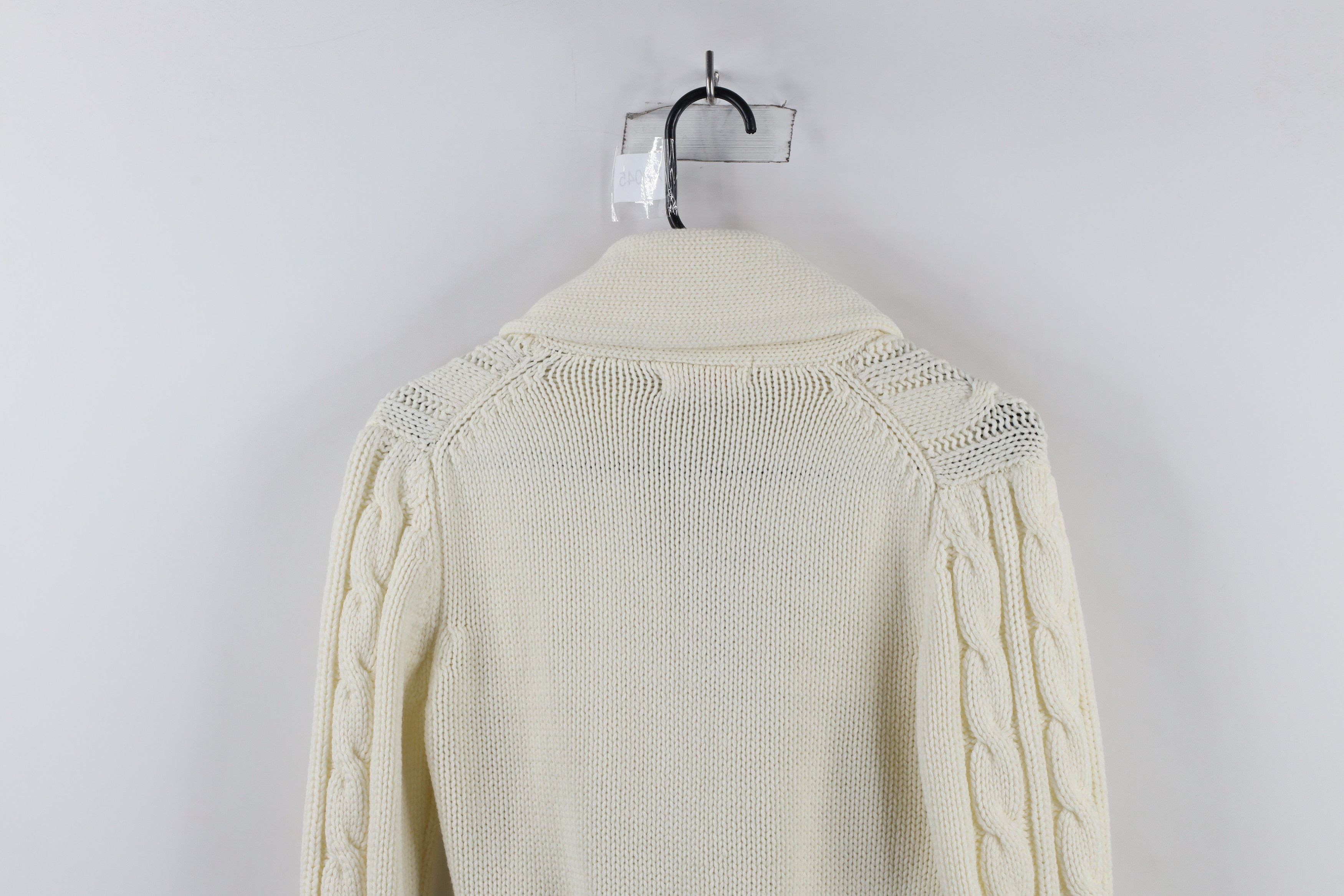Vintage Vintage 70s Streetwear Cable Knit Fisherman Cardigan Sweater Size S / US 4 / IT 40 - 8 Thumbnail