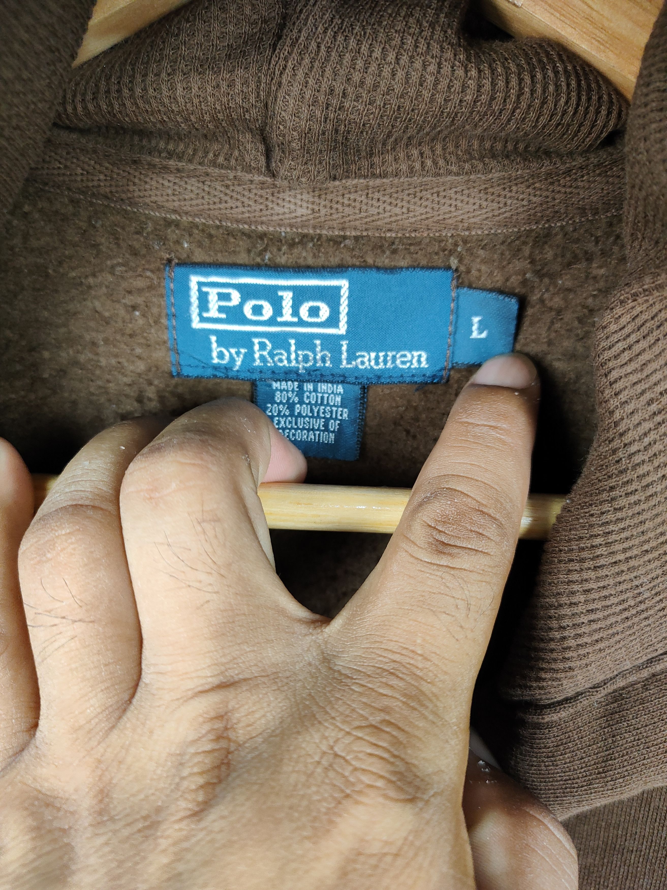 Polo Ralph Lauren × Vintage Vintage Polo Ralph Lauren Zipper Hoodie Sweatshirt Size US L / EU 52-54 / 3 - 4 Thumbnail