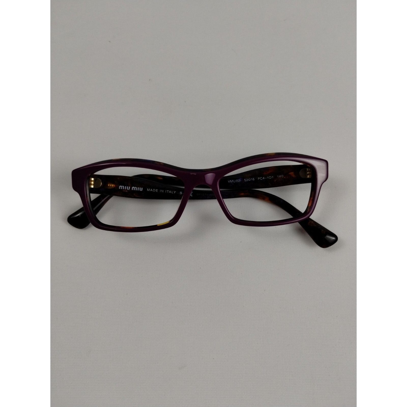 Miu Miu Miu Miu Women's Eyeglass Frames VMU-021 PC4-101 Burgundy Ppl Size ONE SIZE - 2 Thumbnail