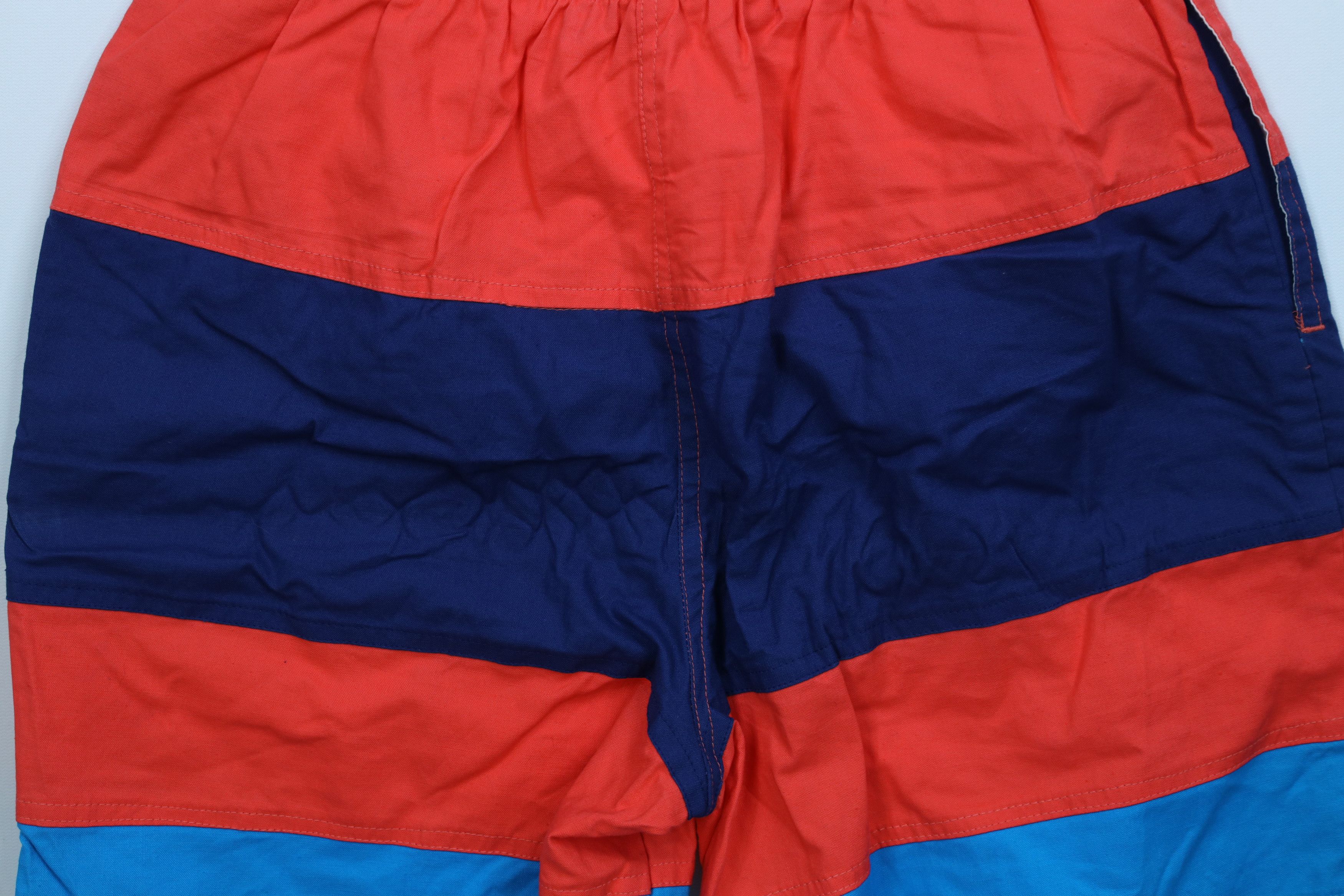 Vintage Vintage 90s Streetwear Block Lined Shorts Trunks Cotton Size US 32 / EU 48 - 12 Thumbnail