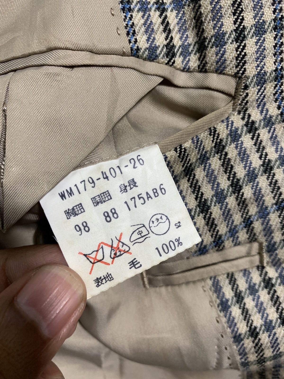 Burberry 🔥VTG BURBERRYS GINGHAM CHECKERED BLAZER COAT Size US M / EU 48-50 / 2 - 8 Thumbnail
