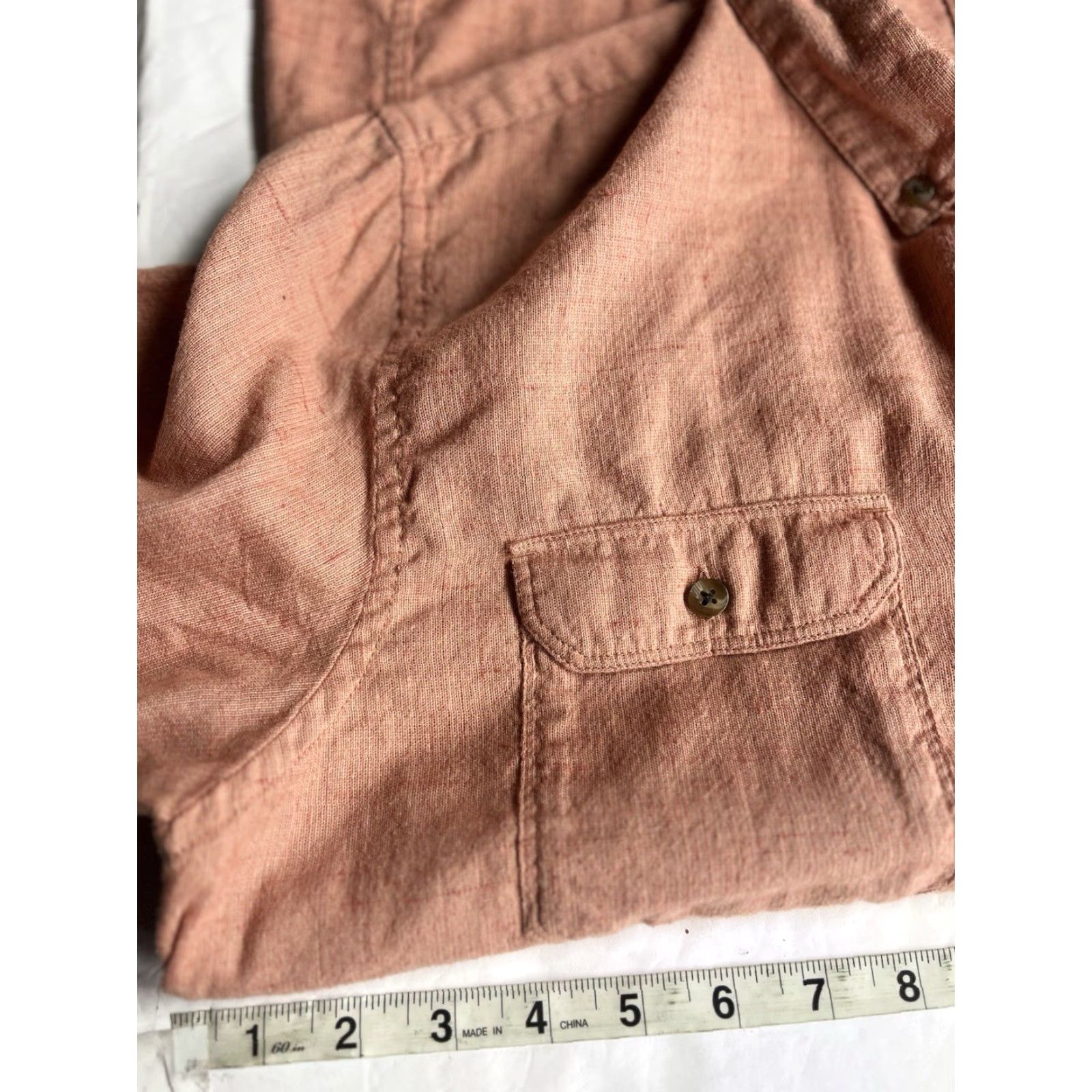 Rip Curl RIP CURL Shirt Button-Up Orange Cotton Short Sleeve - Large - Pockets Mens Size US L / EU 52-54 / 3 - 3 Thumbnail