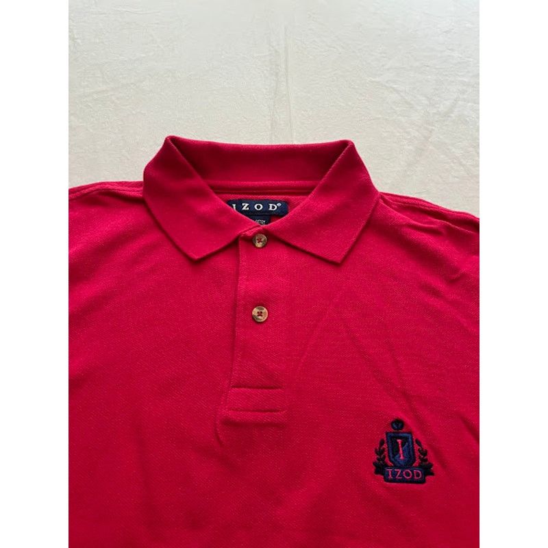 Izod VTG 80s Izod Red Short Sleeve Polo Shirt NWOT Size US L / EU 52-54 / 3 - 3 Thumbnail