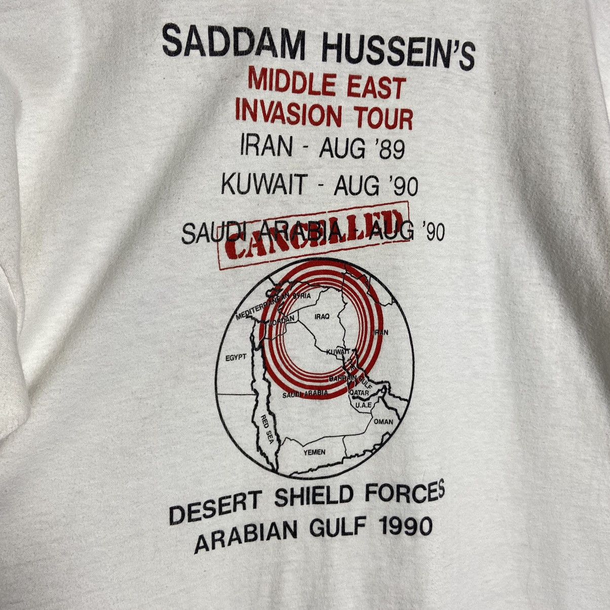 Vintage Vintage 1990s Saddam Hussein Parody Ghost Buster Movie Tee Size US M / EU 48-50 / 2 - 4 Thumbnail