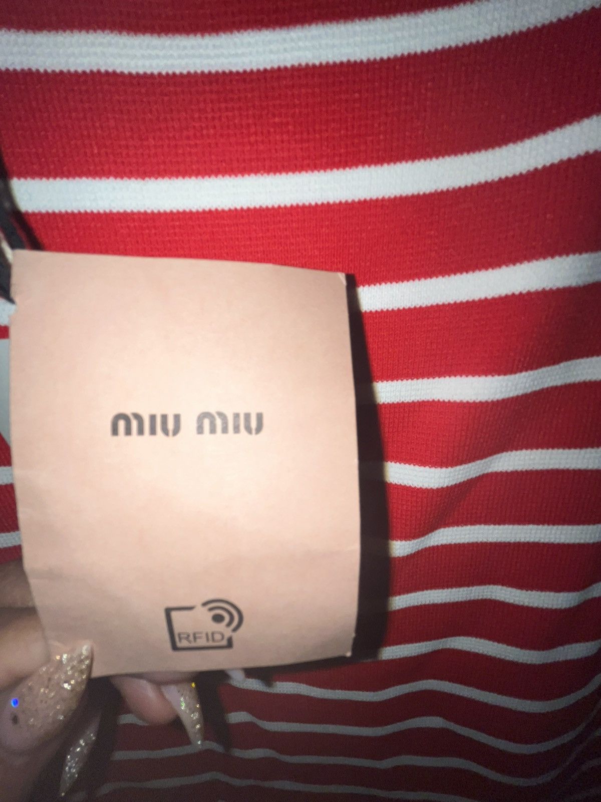 Miu Miu Miu Miu red and white striped knit mini skirt Size 28" / US 6 / IT 42 - 5 Thumbnail