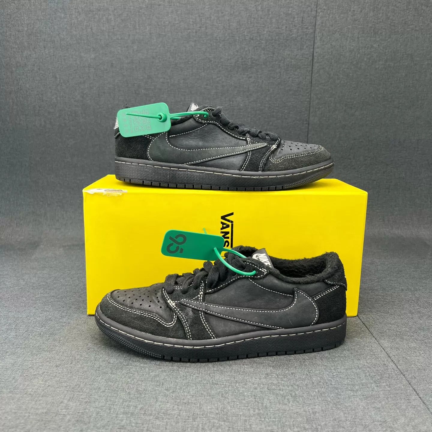 Nike AJ1 Low TS 4.0 Black Samurai Barbed Swoosh Size US 6.5 / EU 39-40 - 3 Thumbnail