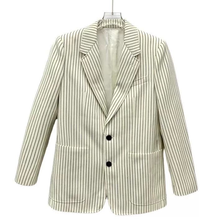 Celine Celine 23 Beige Striped Wool Suit Jacket Size XS / US 0-2 / IT 36-38 - 1 Thumbnail
