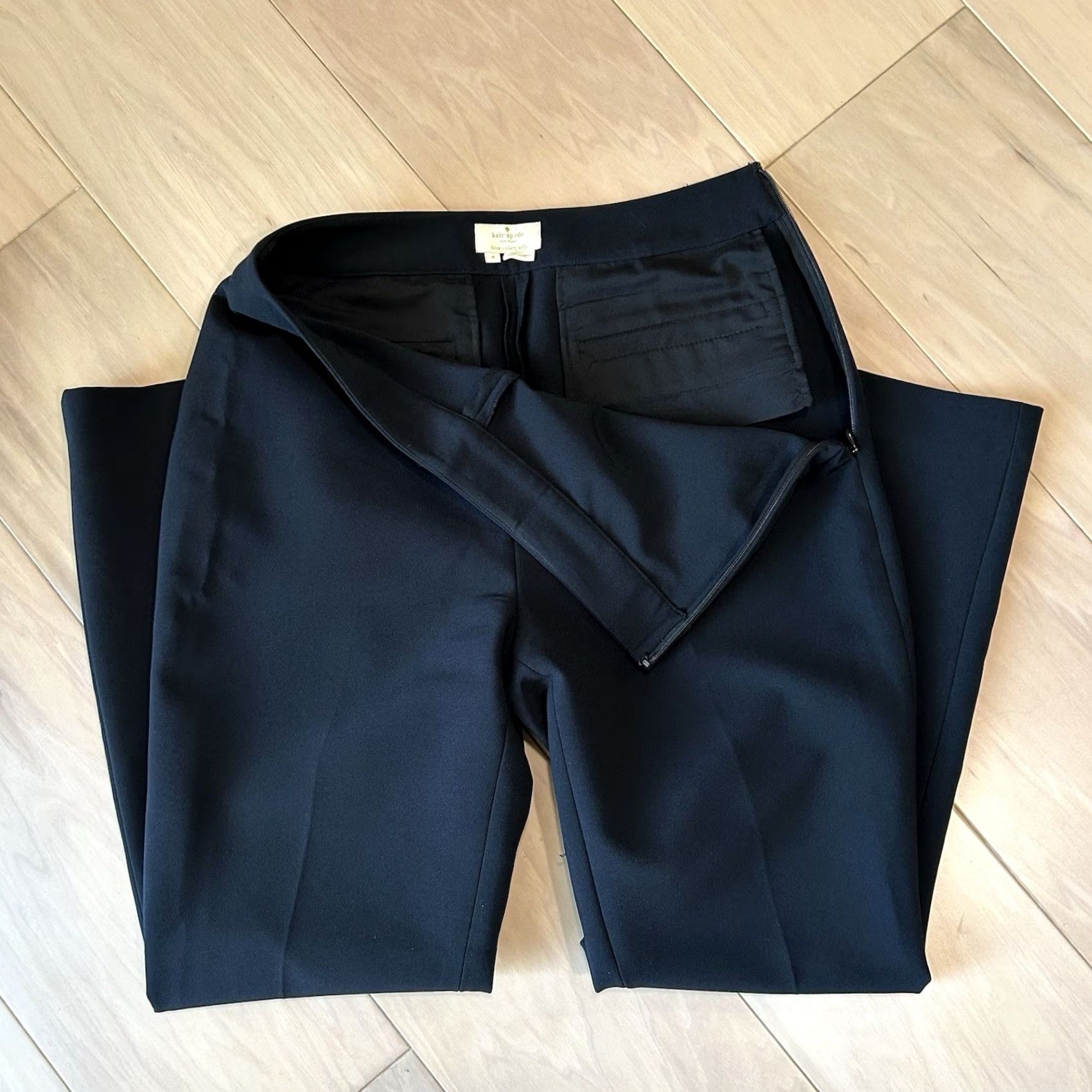 Olive Kate Spade Live Colorfully Cropped Womens 4 Black Ankle Trouser Pant Women Size 27" / US 4 / IT 40 - 3 Thumbnail